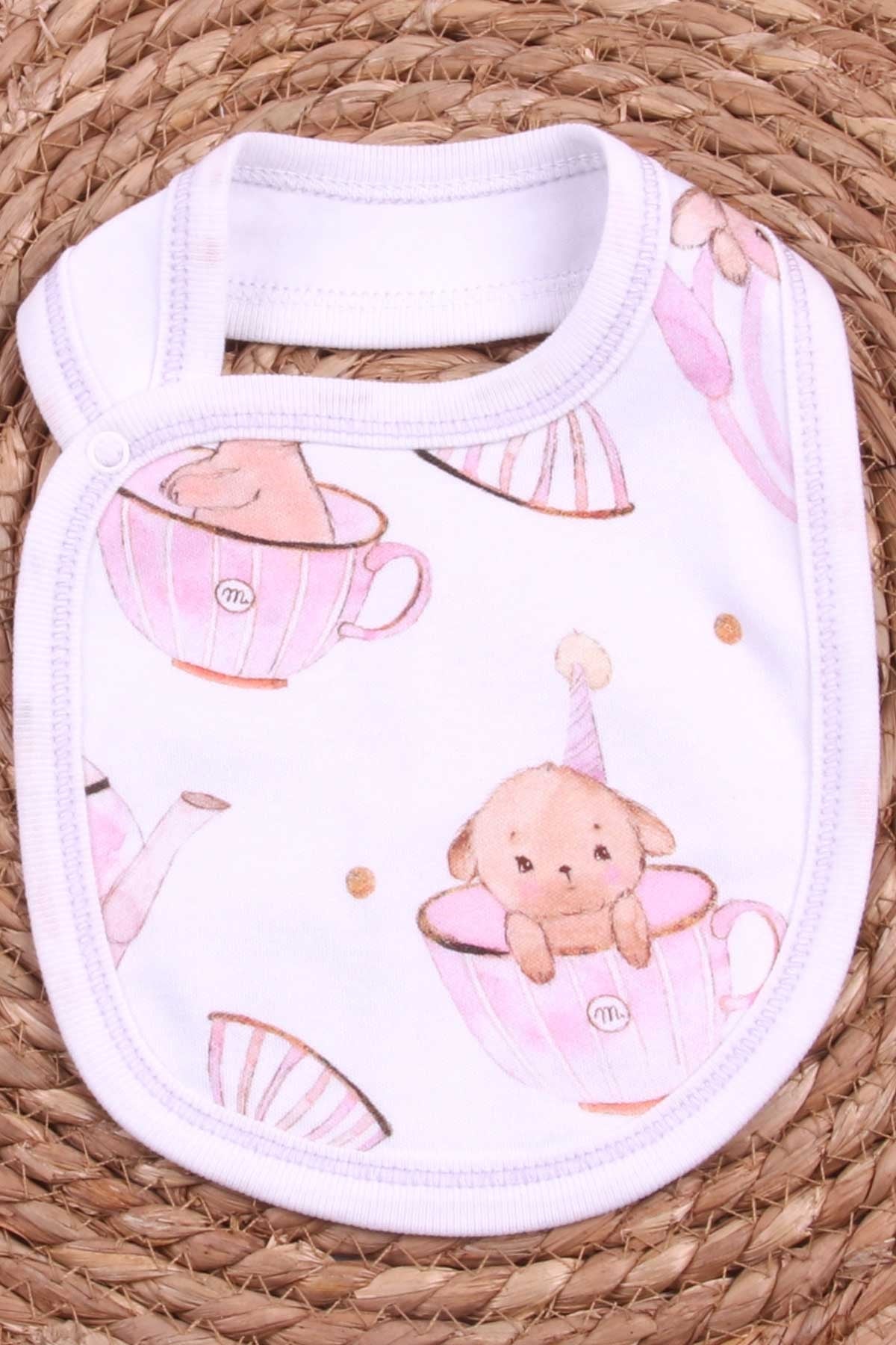 Breeze Bebek Mama Önlüğü Aksesuar Desenli Beyaz (Standart)