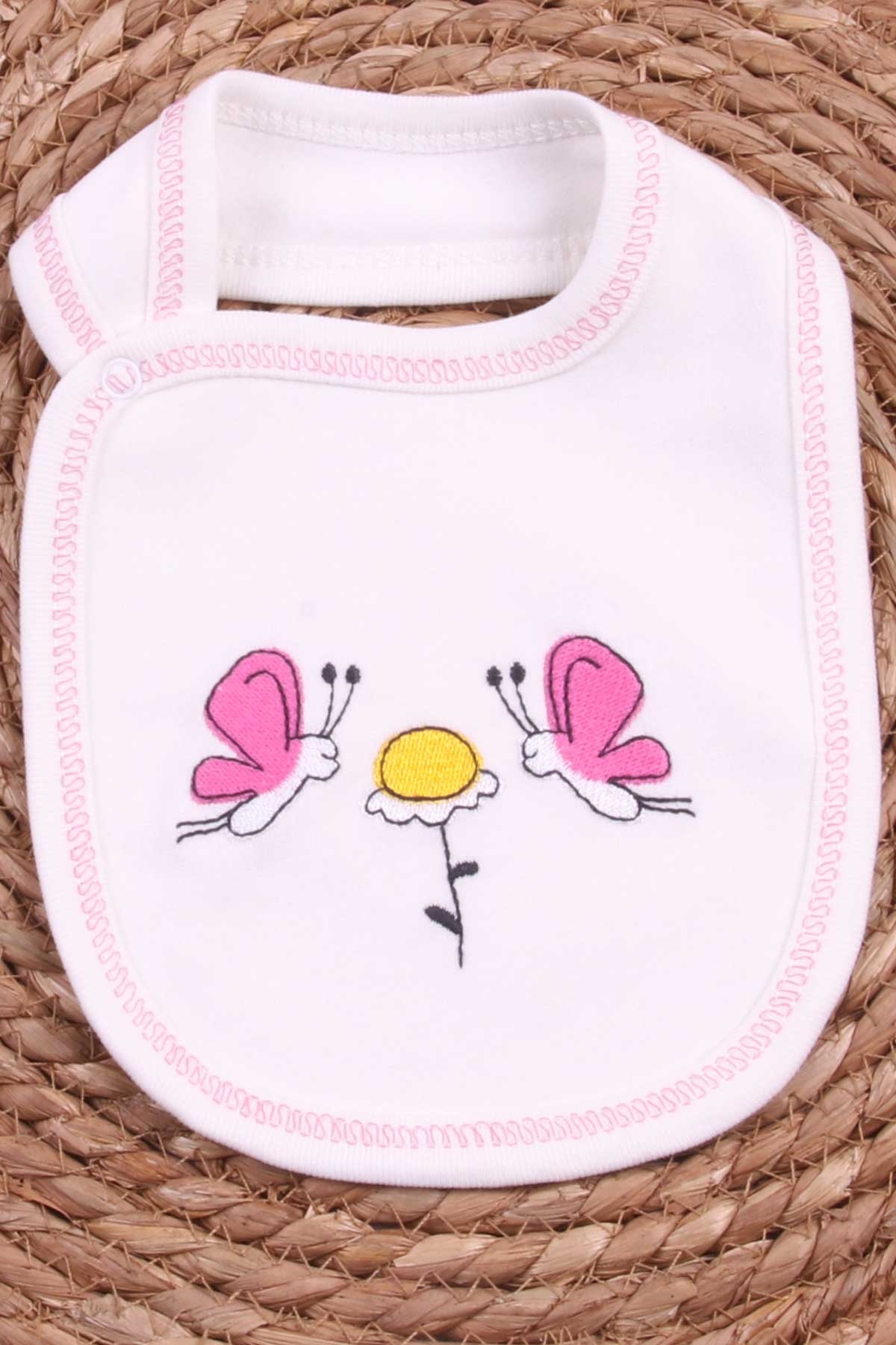 Breeze Bebek Mama Önlüğü Arı Nakışlı Ekru (Standart)