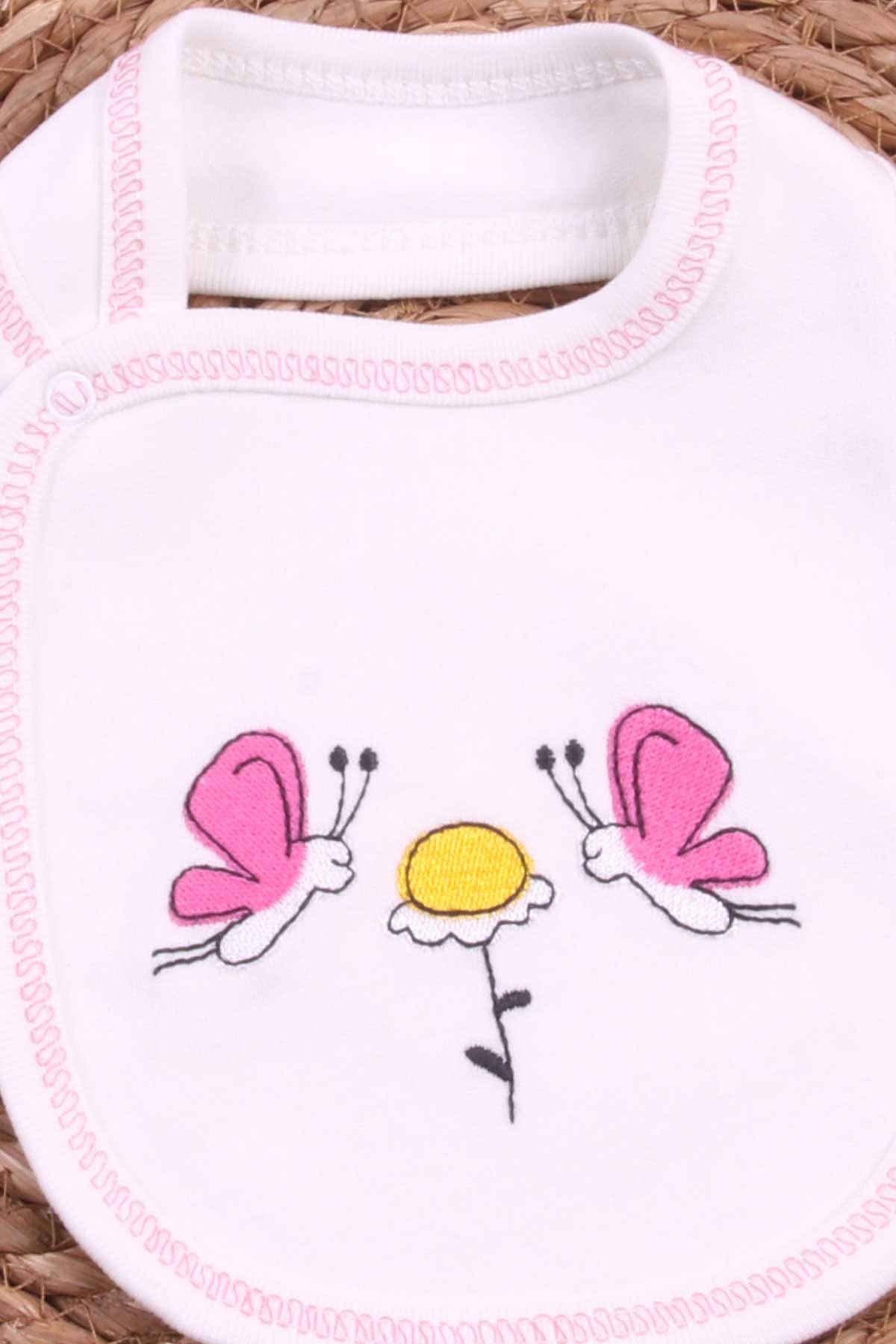 Breeze Bebek Mama Önlüğü Arı Nakışlı Ekru (Standart)