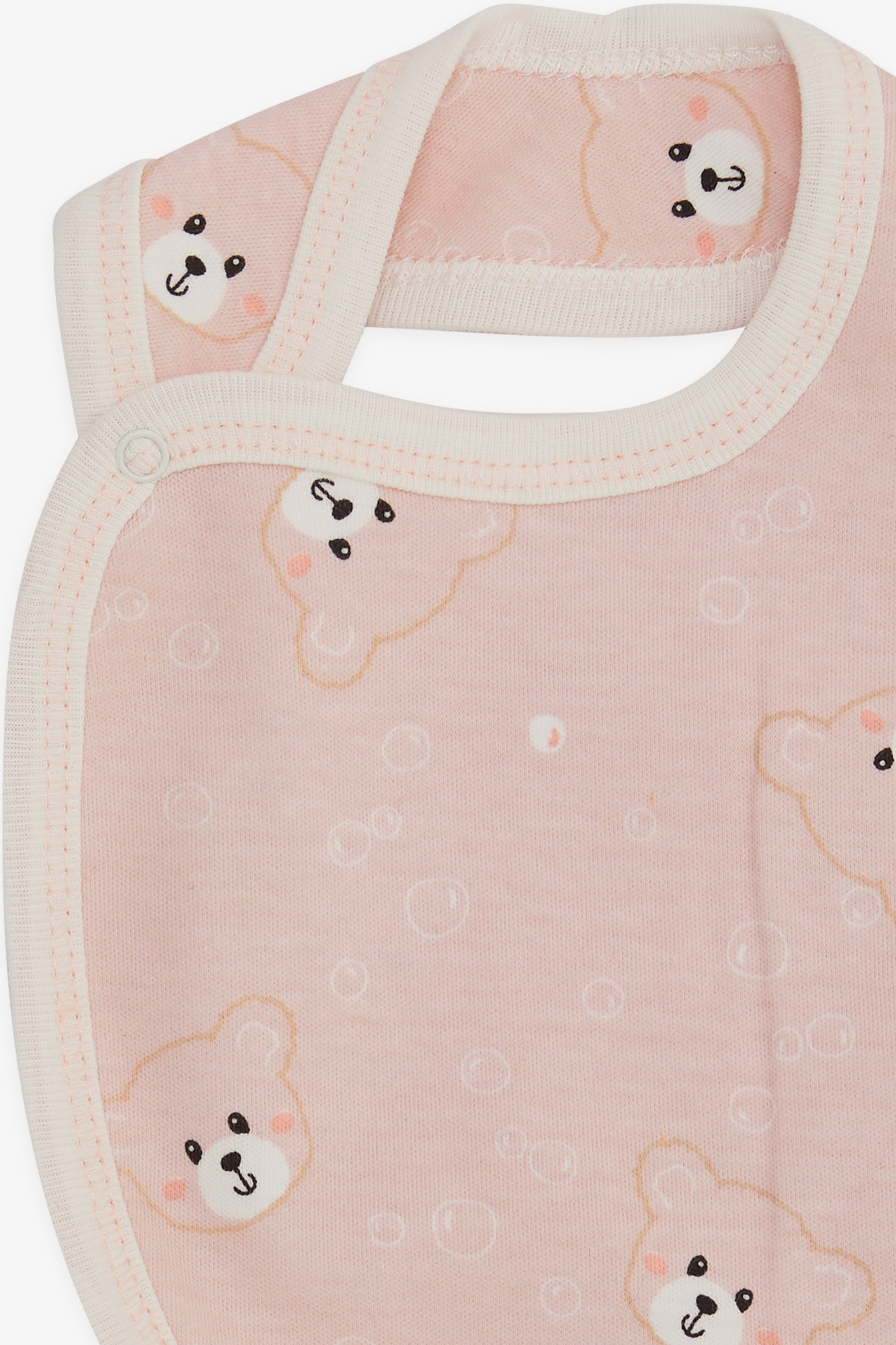 Breeze Bebek Mama Önlüğü Ayıcık Desenli Pudra