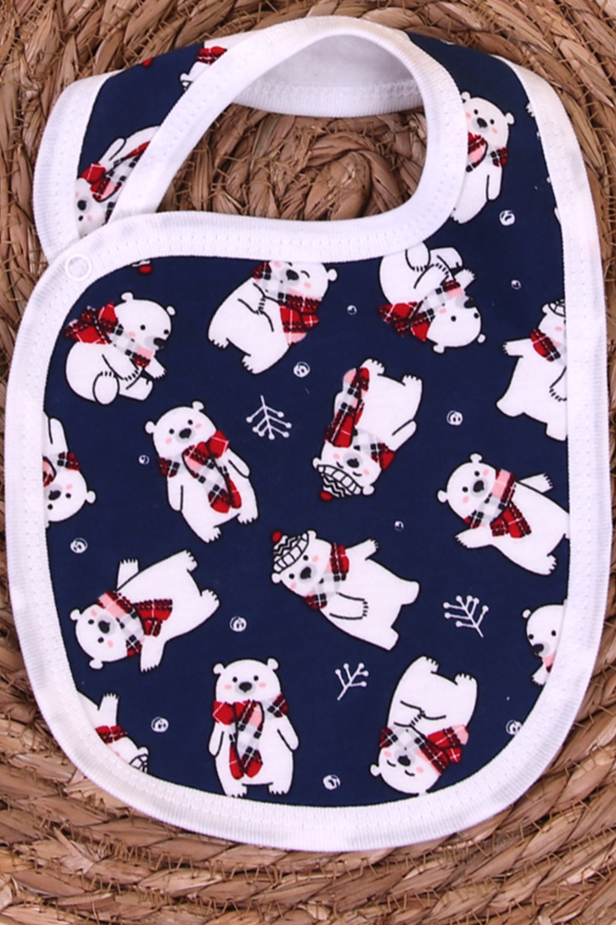 Breeze Bebek Mama Önlüğü Ayıcıklı Lacivert