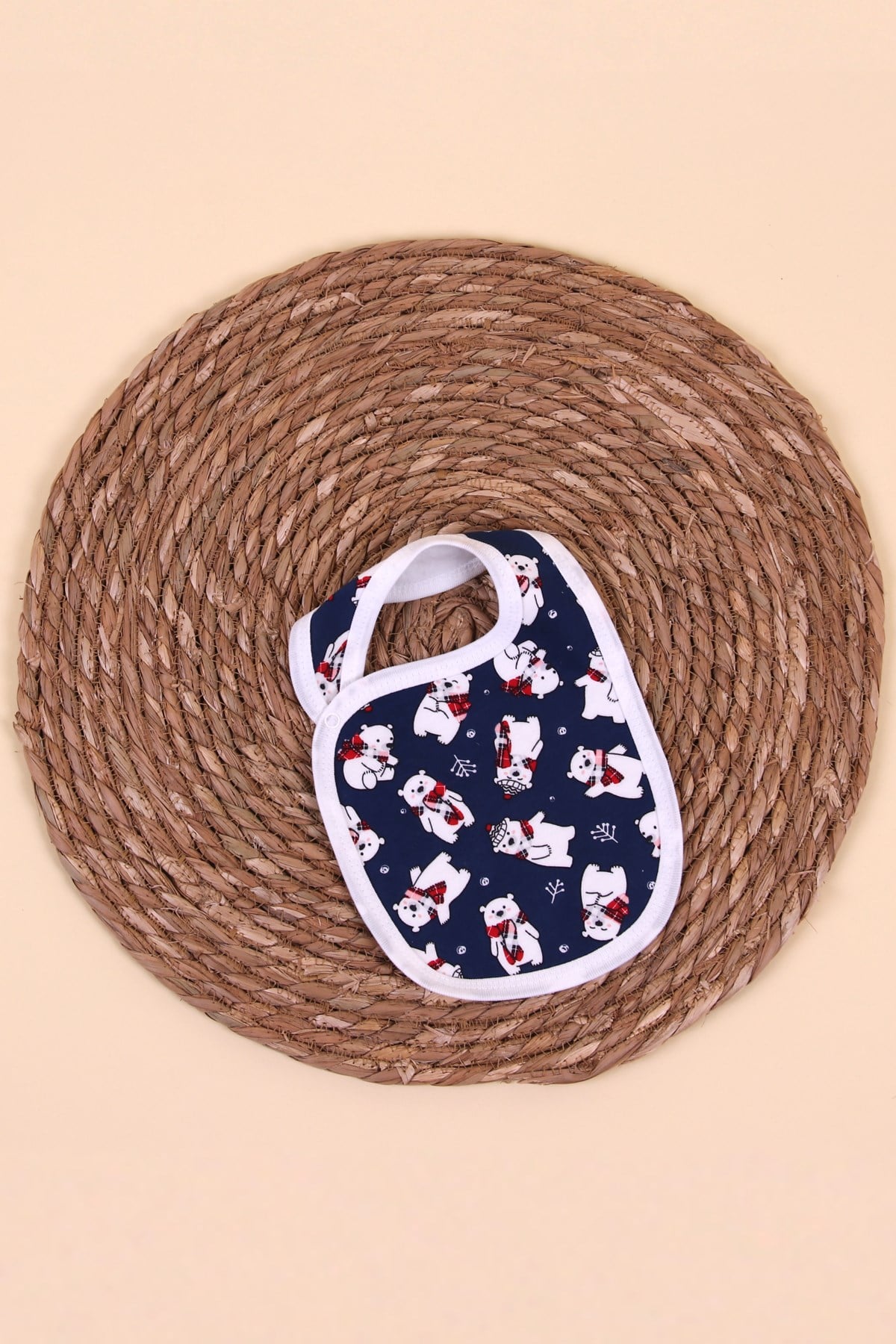 Breeze Bebek Mama Önlüğü Ayıcıklı Lacivert