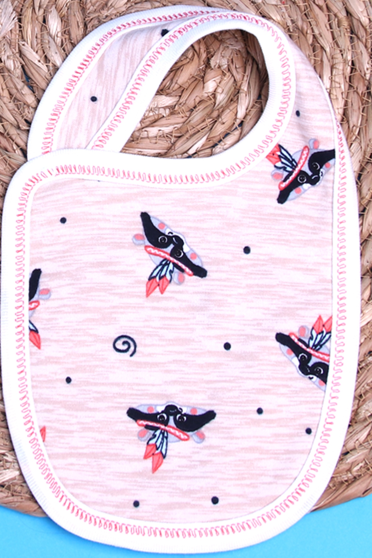 Breeze Bebek Mama Önlüğü Desenli Kahverengi (-)