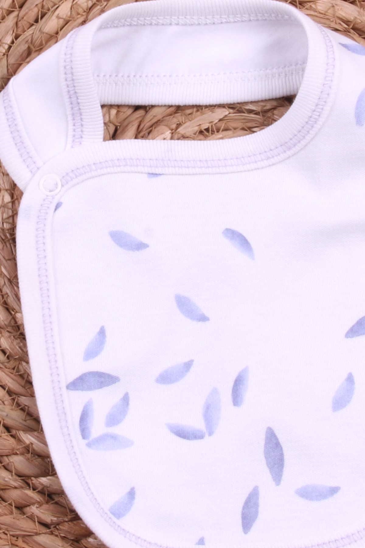Breeze Bebek Mama Önlüğü Yaprak Desenli Beyaz (Standart)