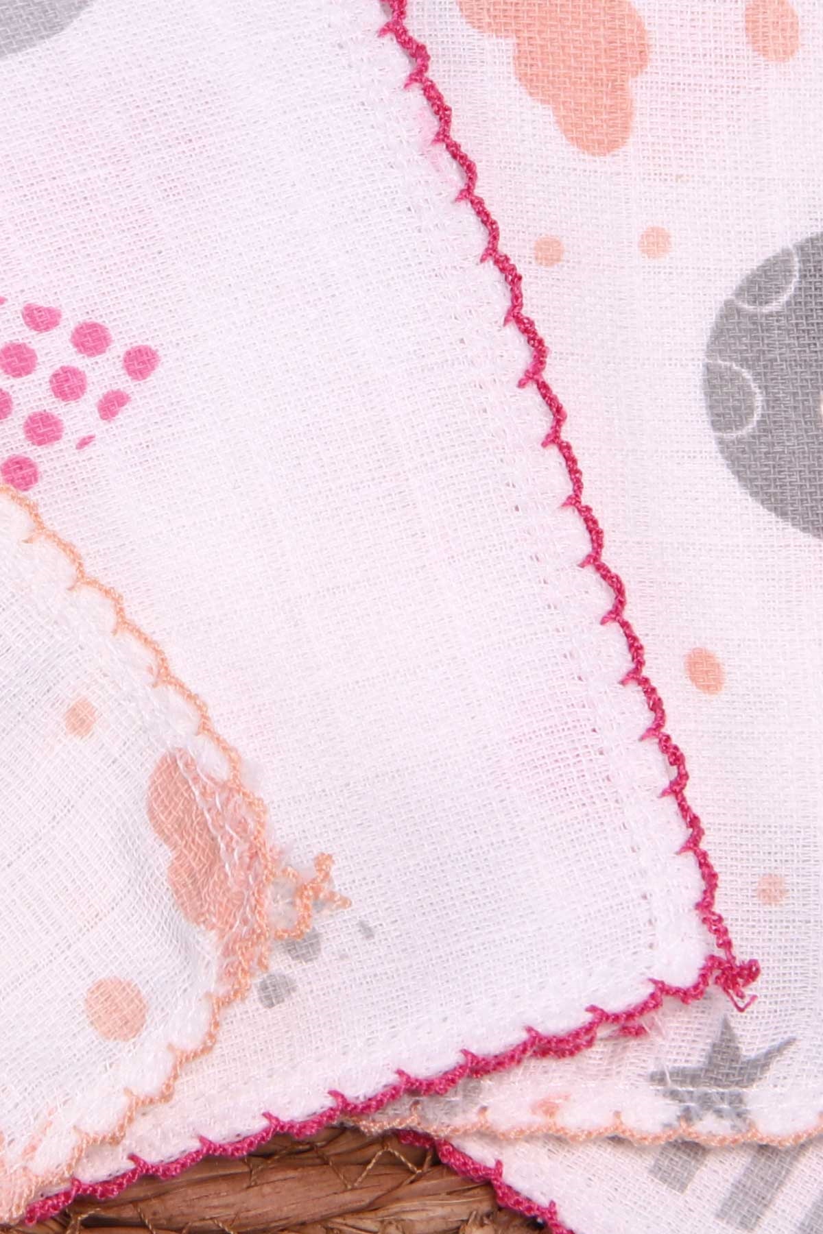 Breeze Bebek Müslin Mendil Desenli Karışık Renk (18 x 30 cm)