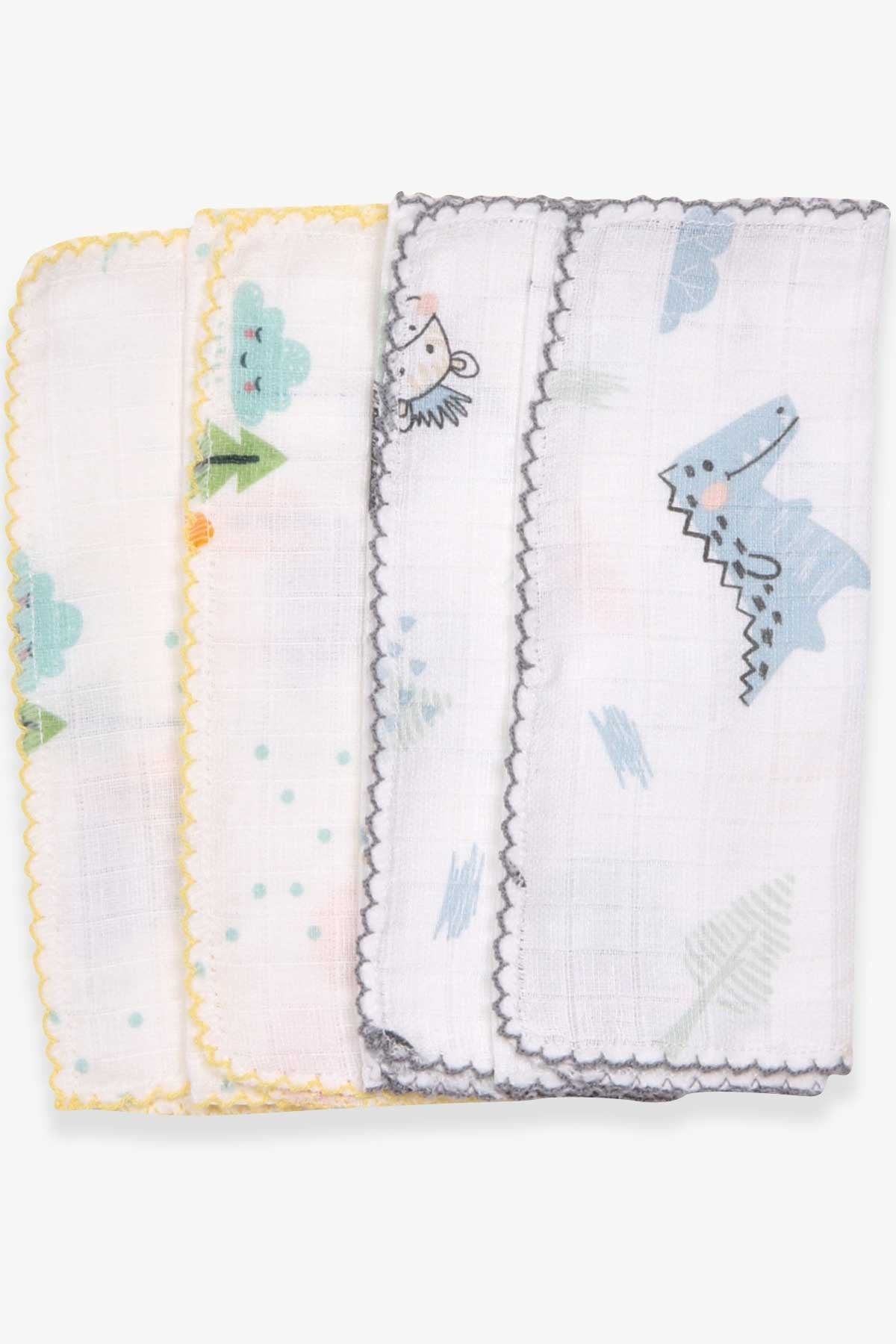 Breeze Bebek Müslin Mendil Desenli Karışık Renk (18 x 30 cm)