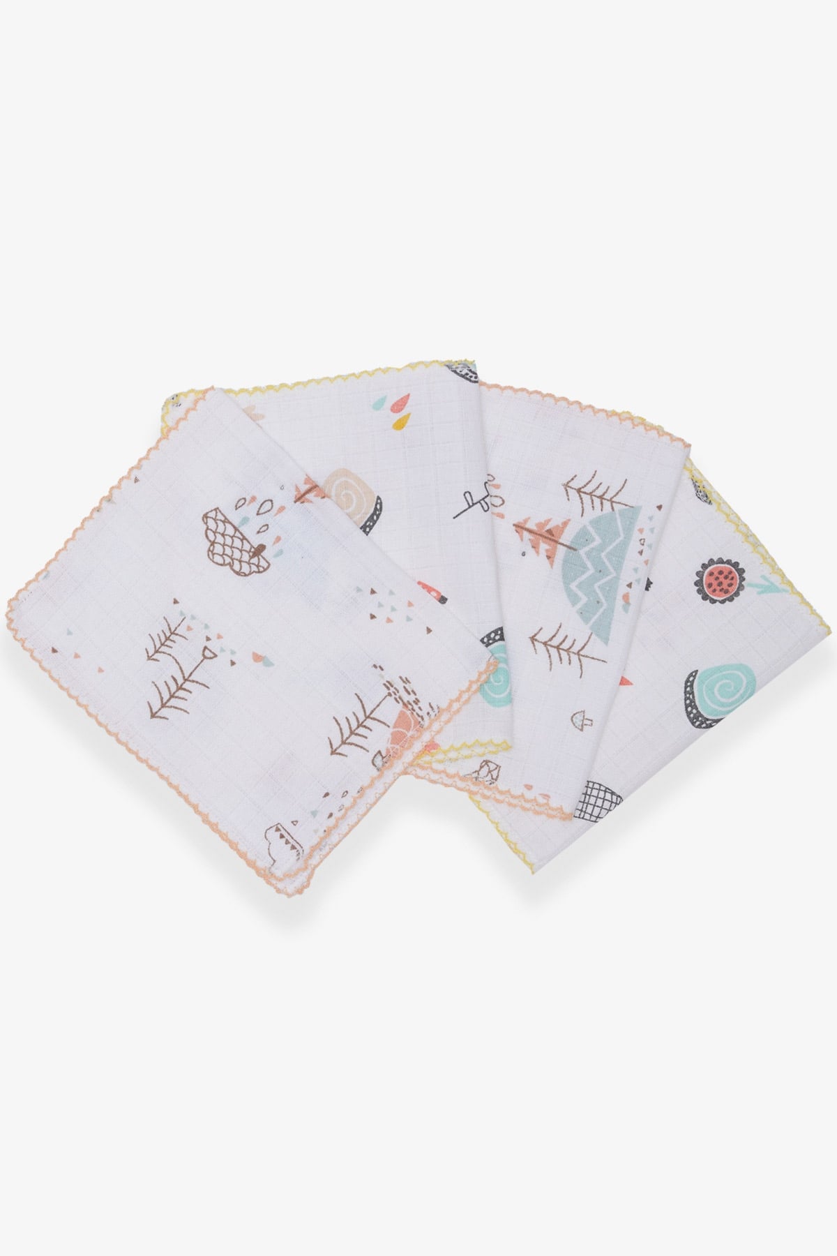 Breeze Bebek Müslin Mendil Desenli Karışık Renk