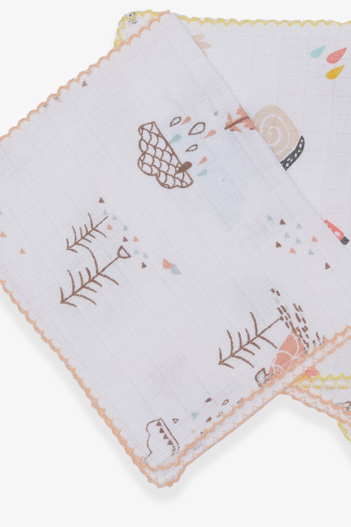 Breeze Bebek Müslin Mendil Desenli Karışık Renk