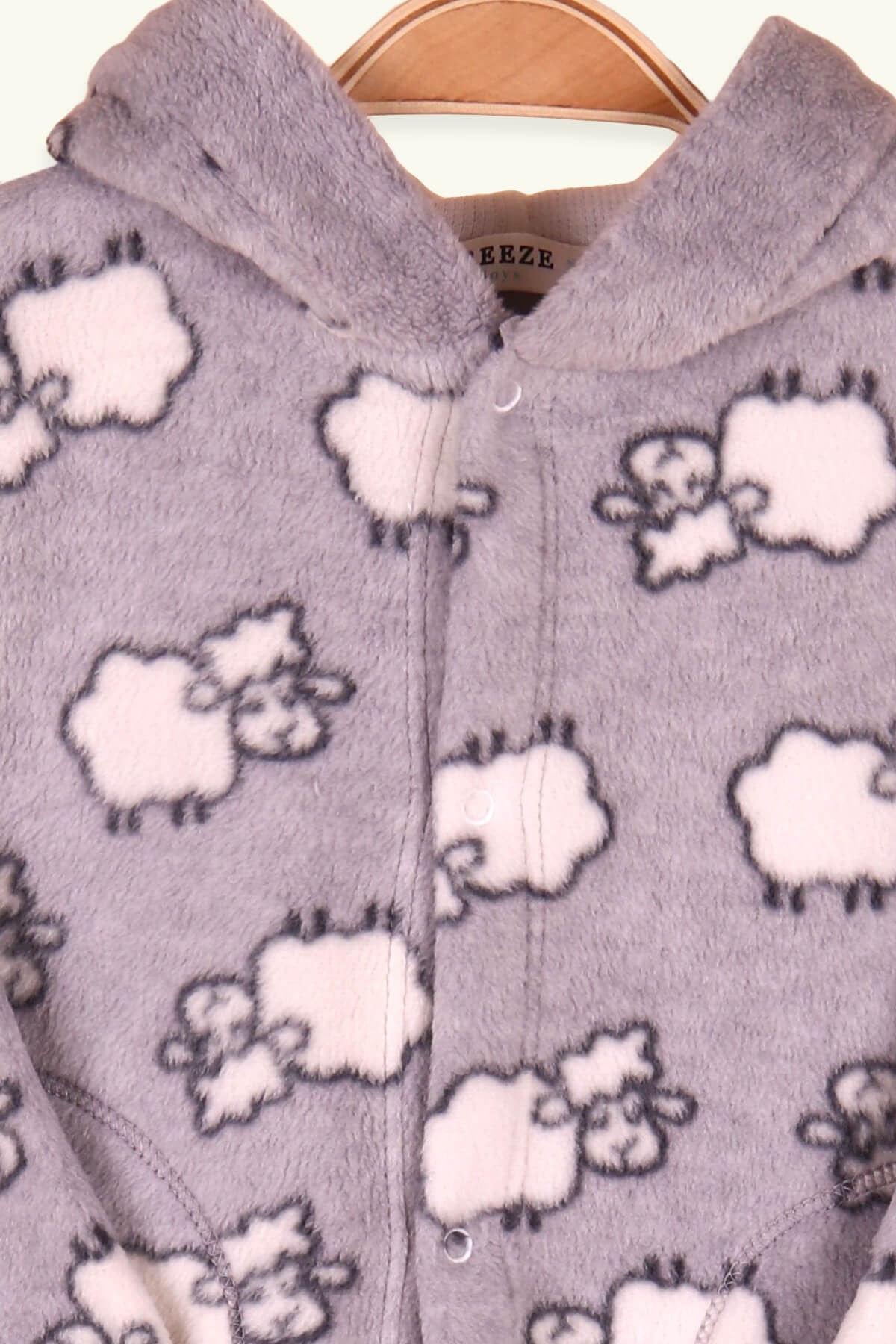 Breeze Bebek Polar Eşofman Takımı Unisex Koyunlu Gri (4 Ay-1 Yaş)