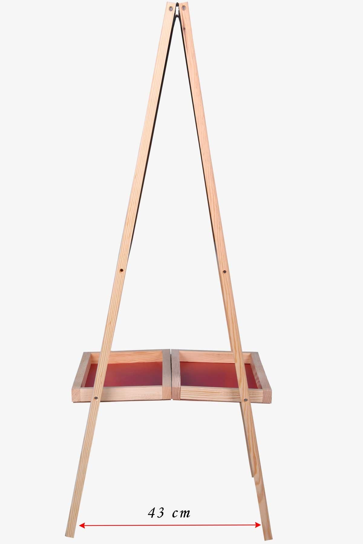 Breeze Çift Taraflı Manyetik Ahşap Çocuk Yazı Tahtası Açık Kahverengi (110 x 44 cm)