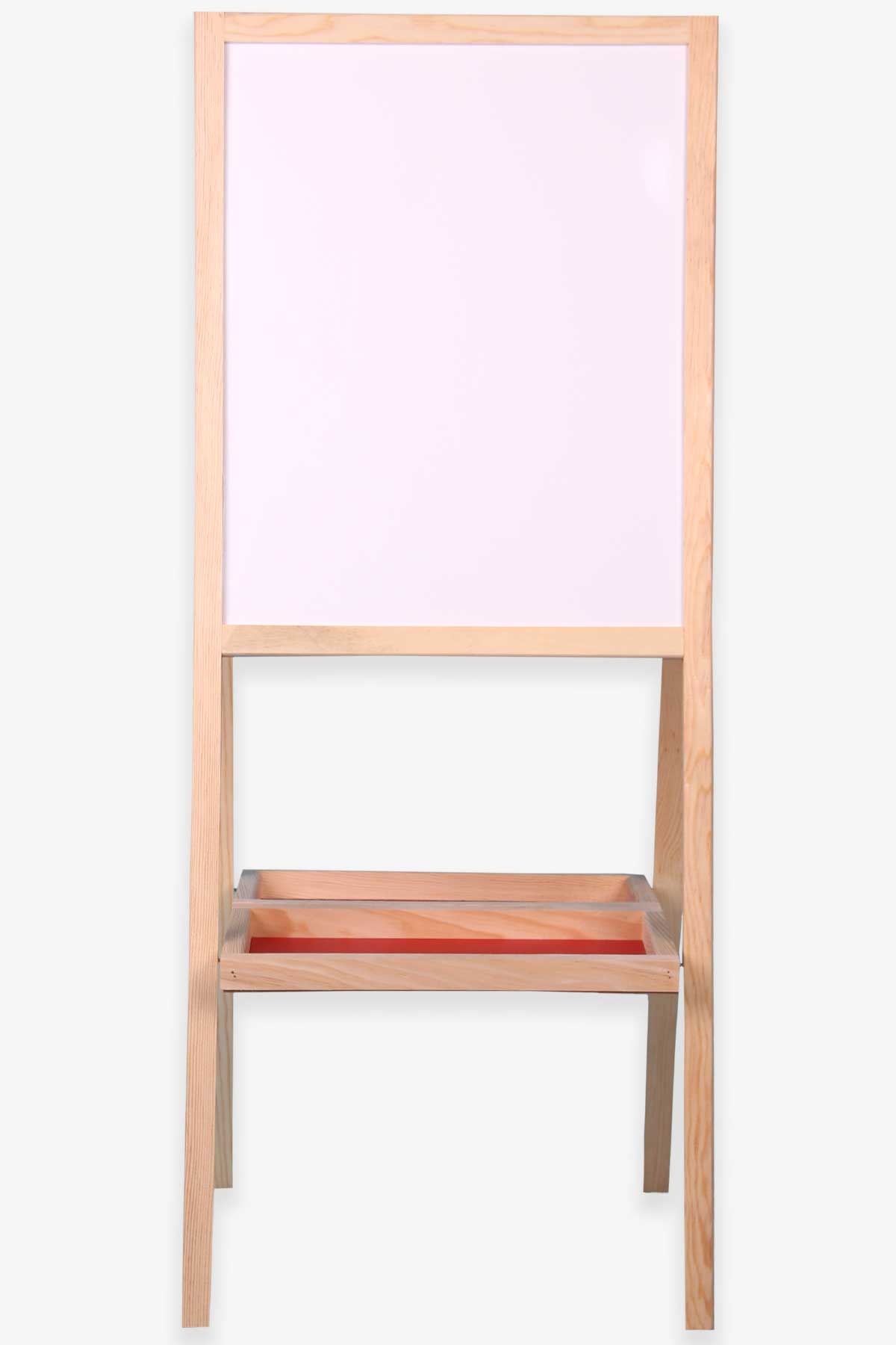 Breeze Çift Taraflı Manyetik Ahşap Çocuk Yazı Tahtası Açık Kahverengi (110 x 44 cm)