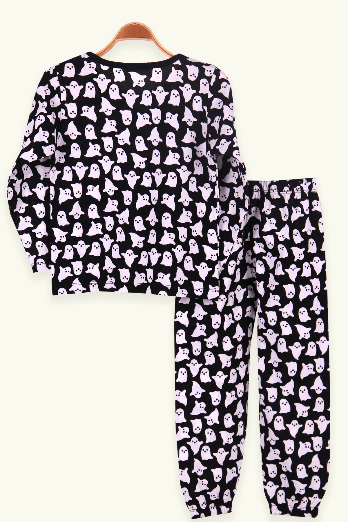 Breeze Çocuk Pijama Takımı Hayalet Desenli Siyah (6-10 Yaş)