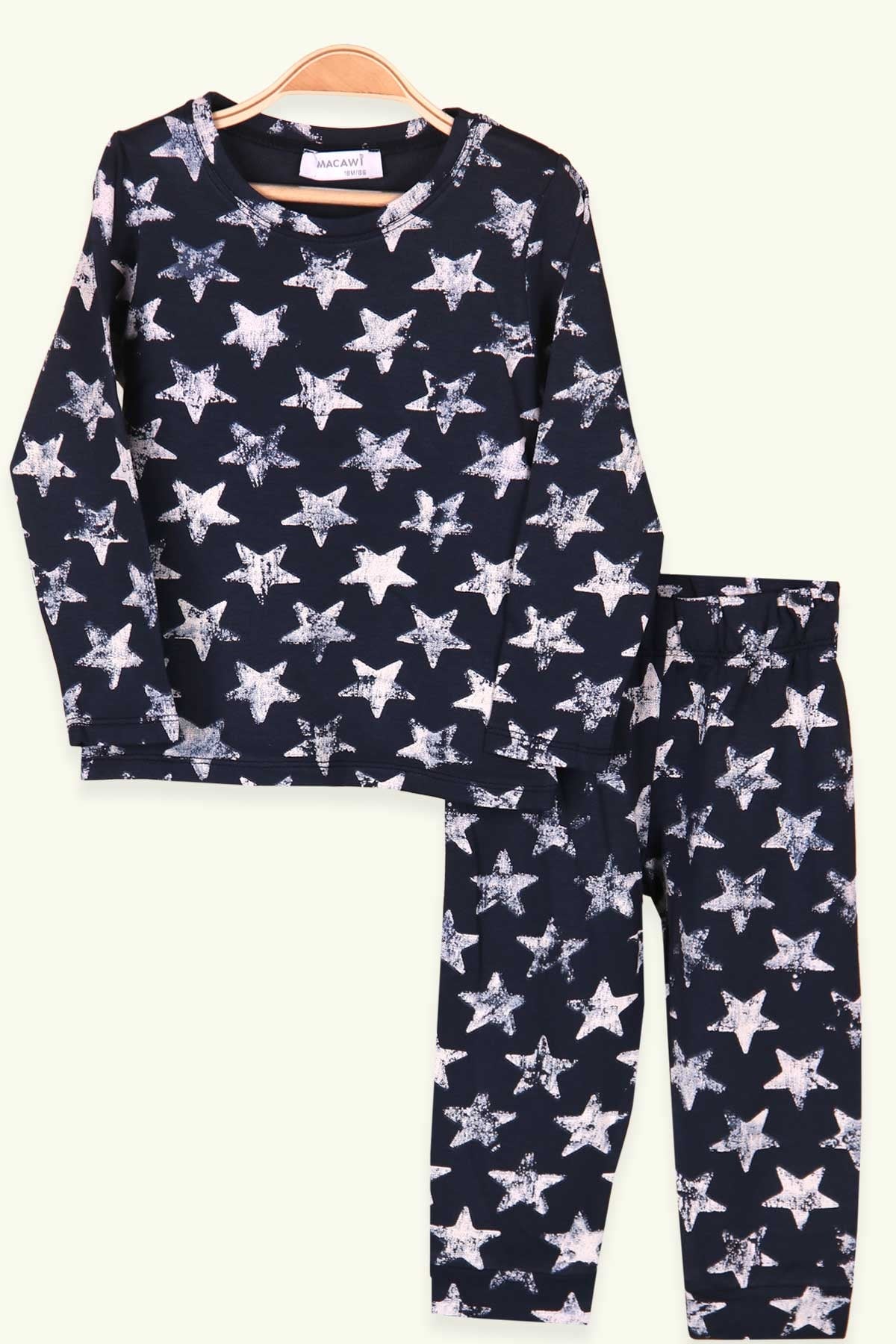 Breeze Çocuk Pijama Takımı Yıldızlı Lacivert (1.5-5 Yaş)