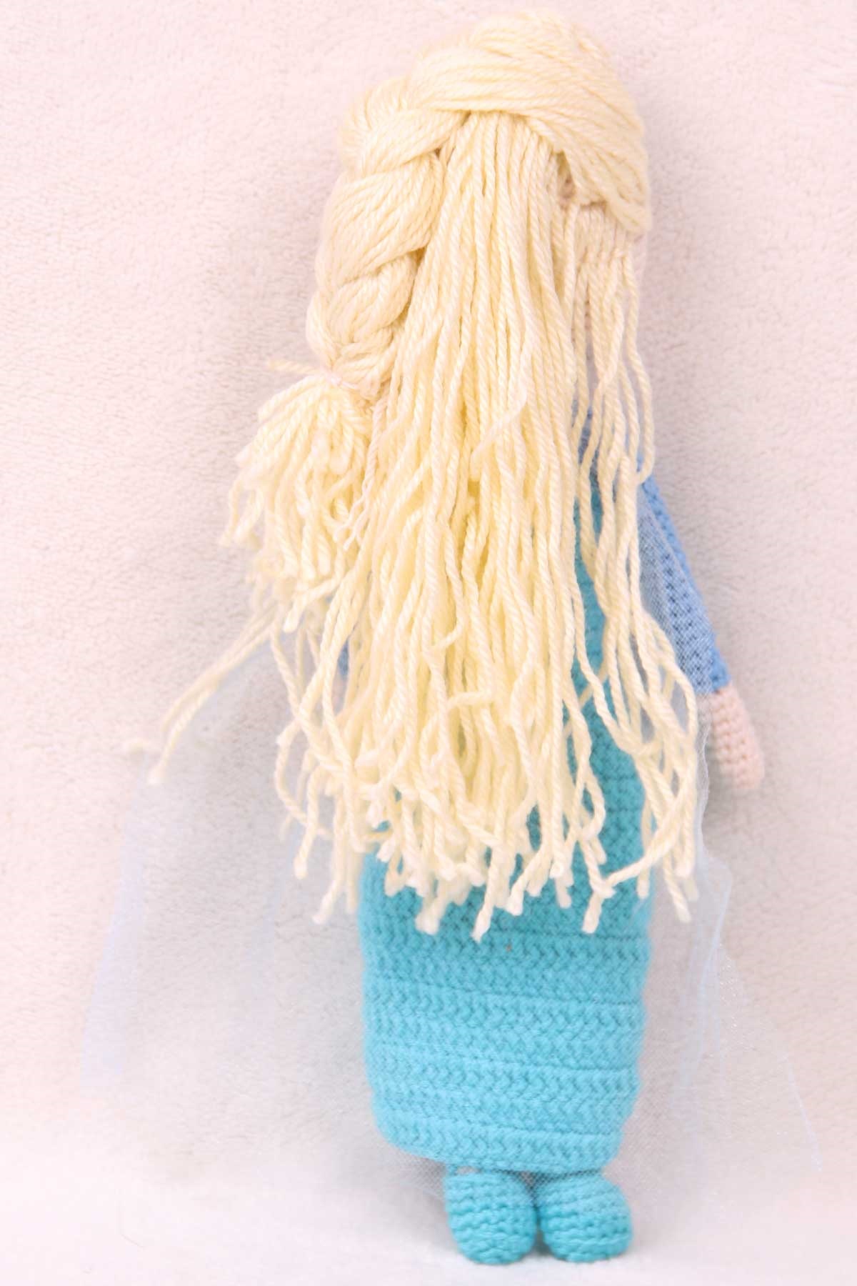 Breeze Elsa Bebek Amigurumi Organik Oyuncak Karışık Renk (Boy 30 cm)