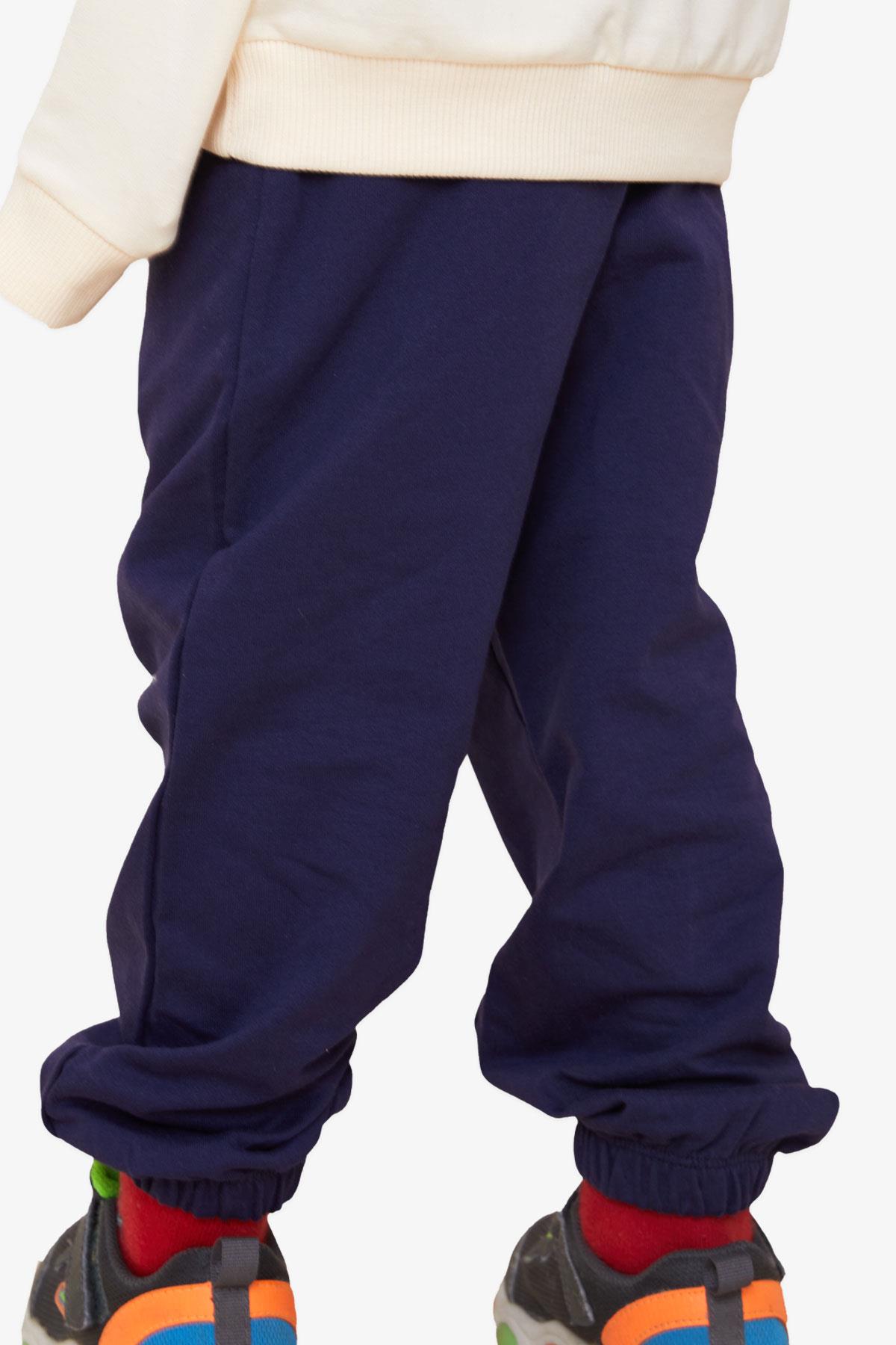 Breeze Erkek Bebek Alt Bağcık Aksesuarlı Beli Lastikli Cepli Koyu Mavi (1-2 Yaş)