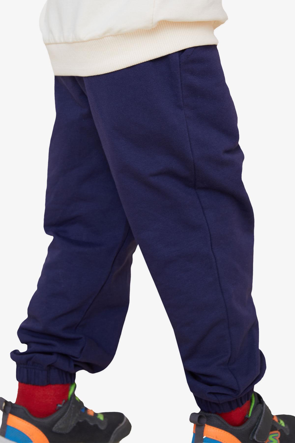 Breeze Erkek Bebek Alt Bağcık Aksesuarlı Beli Lastikli Cepli Koyu Mavi (1-2 Yaş)