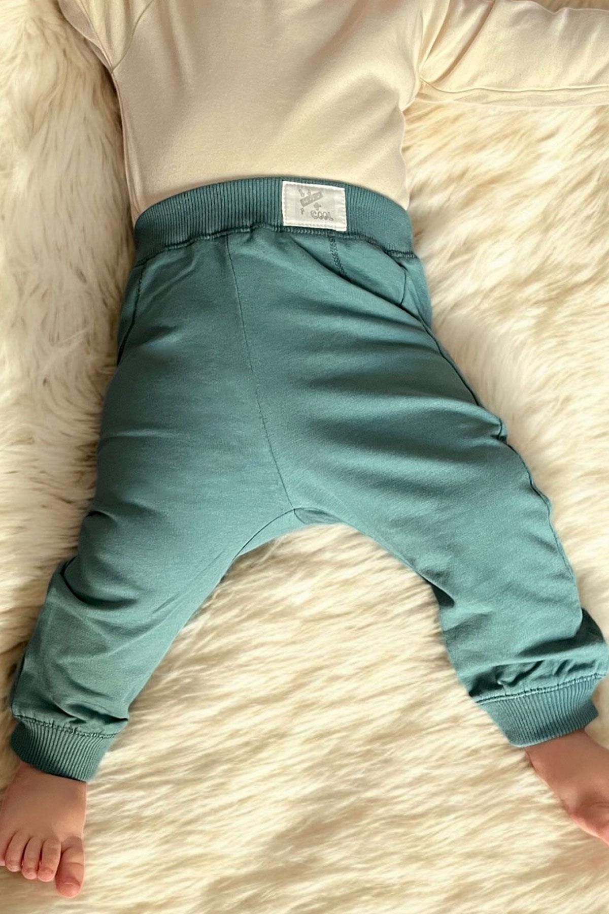 Breeze Erkek Bebek Alt Bel Kısmı Armalı Karyoka Dikişli Petrol Yeşili (1-2 Yaş)