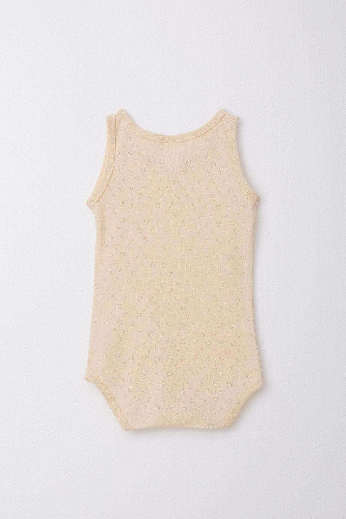 Breeze Erkek Bebek Çıtçıtlı Atlet Zıbın Body Jakarlı Krem (9 Ay-3 Yaş)