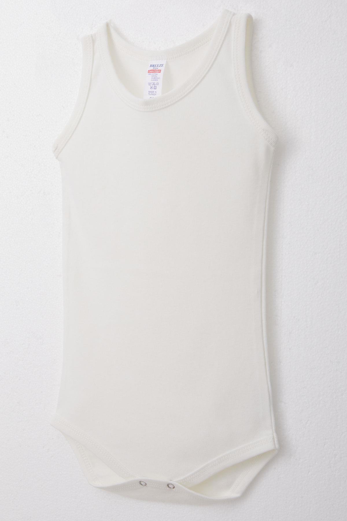 Breeze Erkek Bebek Çıtçıtlı Atlet Zıbın Body Ekru (9 Ay-3 Yaş)