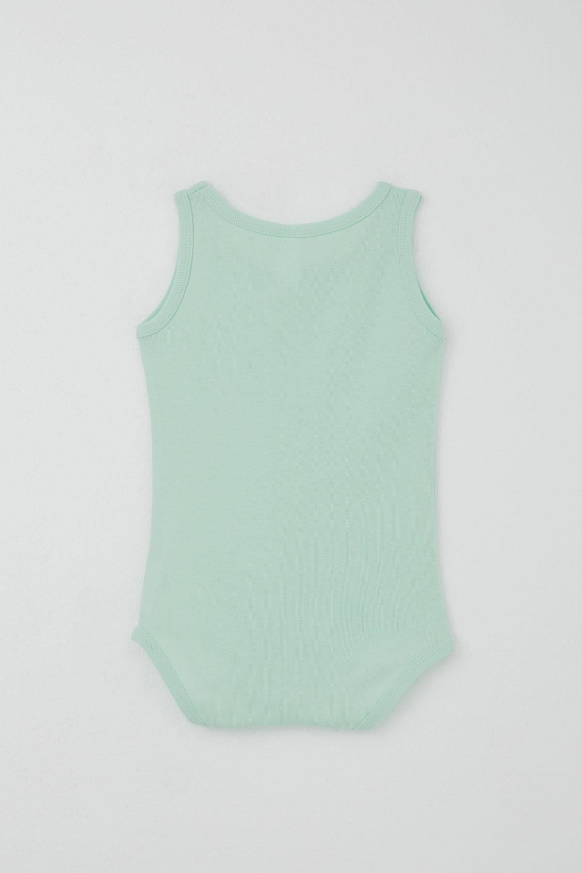 Breeze Erkek Bebek Çıtçıtlı Atlet Zıbın Body Basic Su Yeşili (9 Ay-3 Yaş)