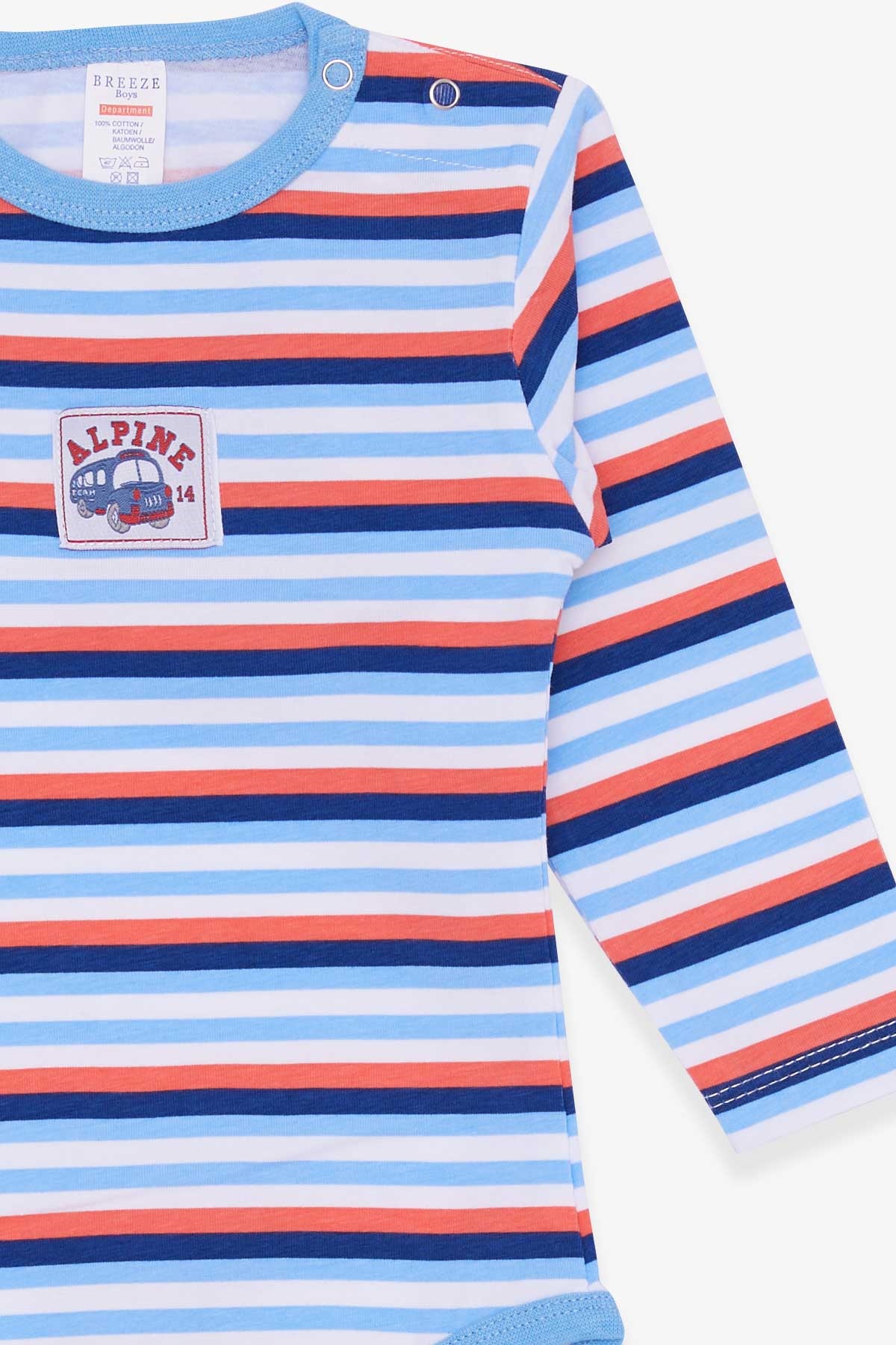 Breeze Erkek Bebek Çıtçıtlı Body Araba Baskılı Karışık Renk (9 Ay-3 Yaş)