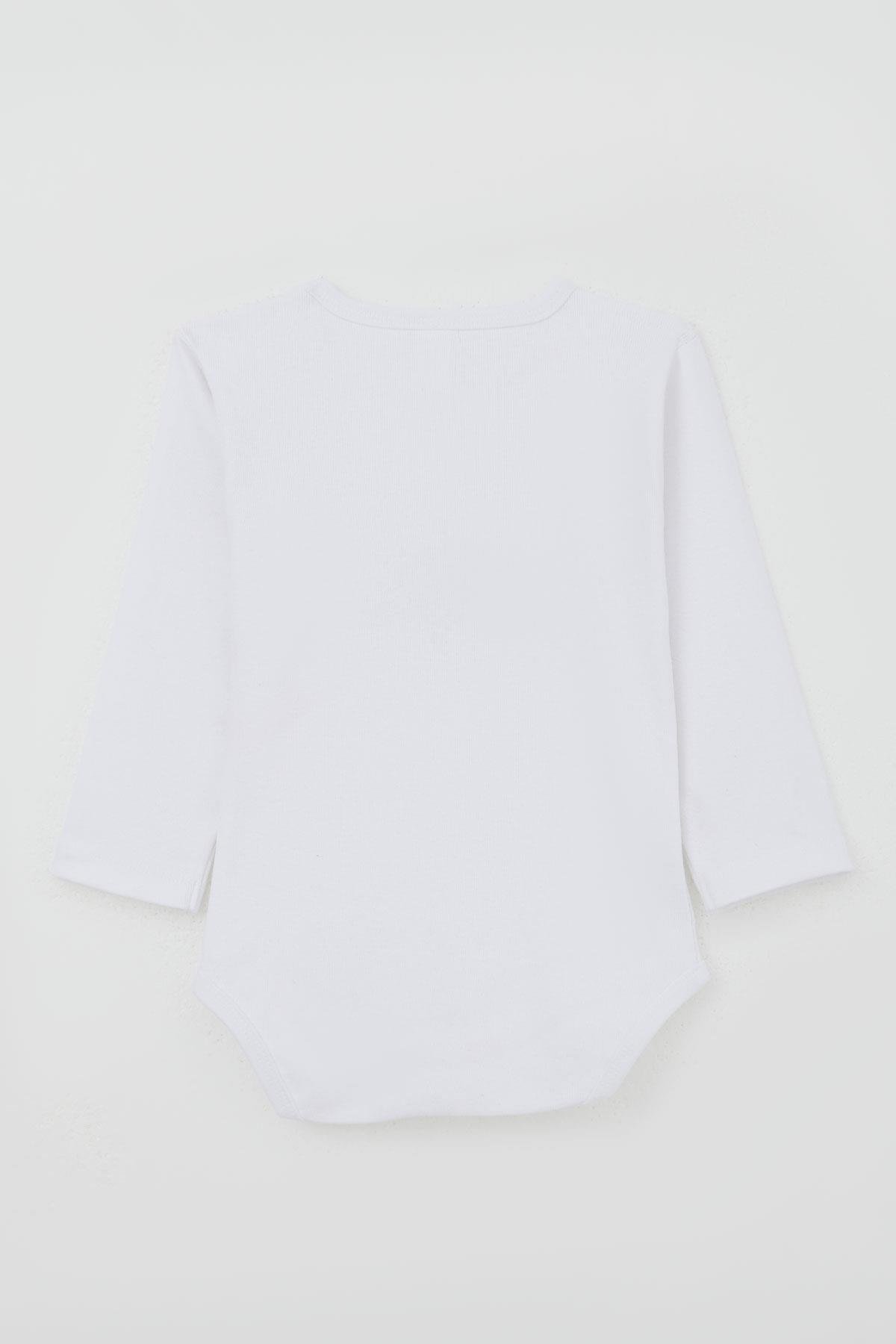 Breeze Erkek Bebek Çıtçıtlı Body Araba Baskılı Beyaz (9 Ay-3 Yaş)