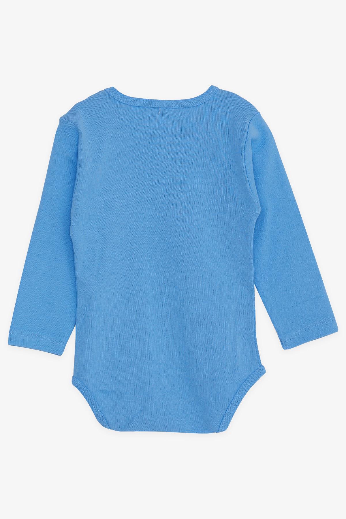 Breeze Erkek Bebek Çıtçıtlı Body Araba Baskılı Mavi (9 Ay-3 Yaş)