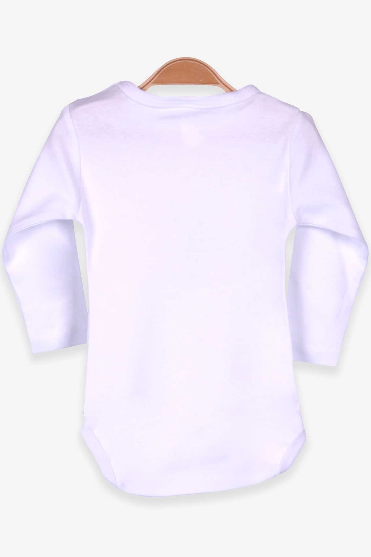 Breeze Erkek Bebek Çıtçıtlı Body Ayıcık Baskılı Beyaz (9 Ay-3 Yaş)
