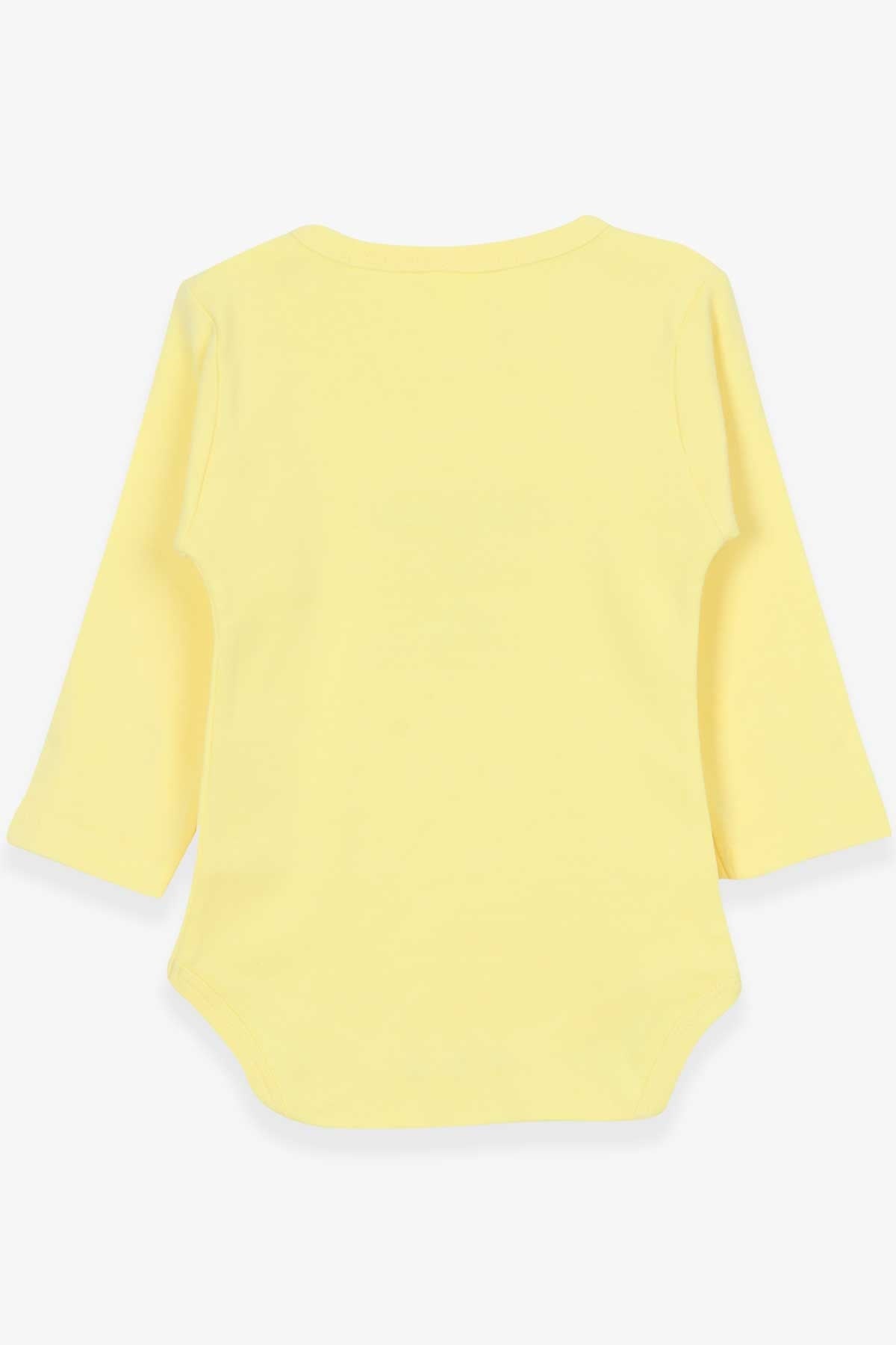 Breeze Erkek Bebek Çıtçıtlı Body Balıkçı Ayıcık Baskılı Sarı (9 Ay-3 Yaş)