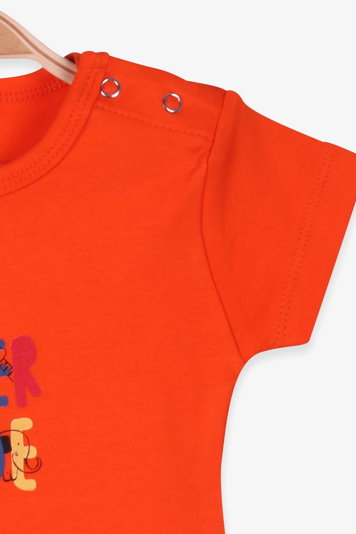 Breeze Erkek Bebek Çıtçıtlı Body Baskılı Turuncu (9 Ay-3 Yaş)