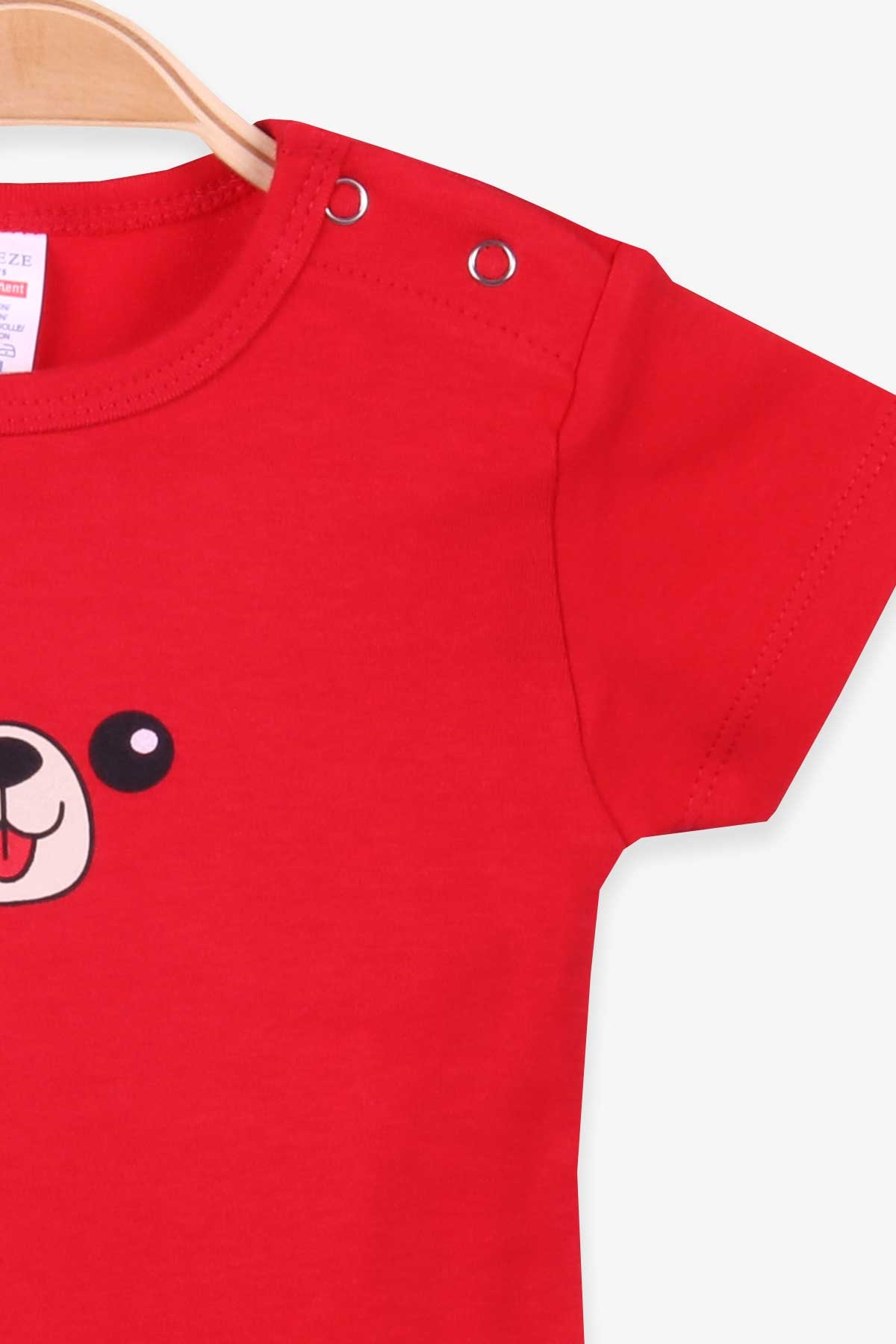 Breeze Erkek Bebek Çıtçıtlı Body Baskılı Kırmızı (9 Ay-3 Yaş)