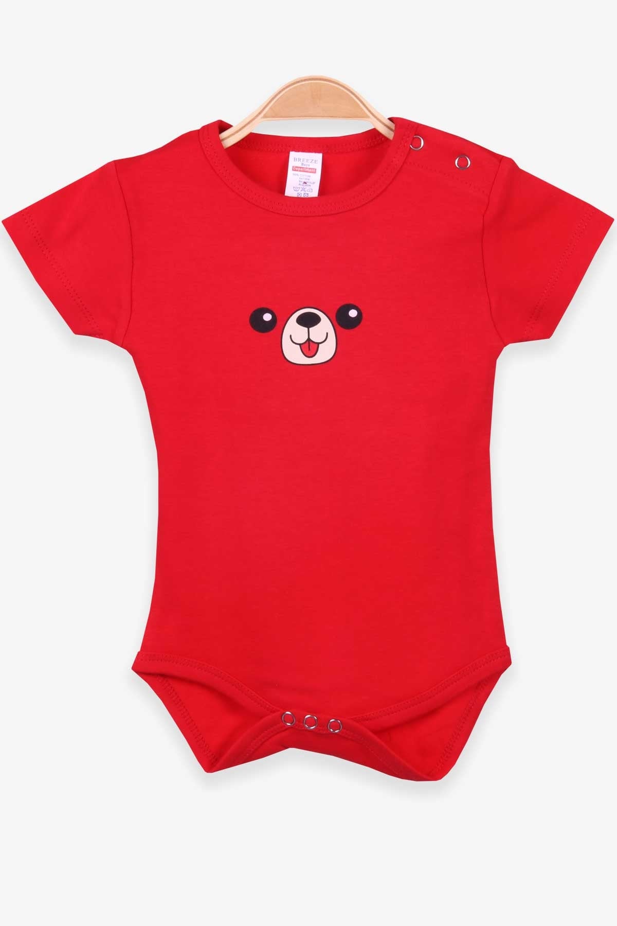 Breeze Erkek Bebek Çıtçıtlı Body Baskılı Kırmızı (9 Ay-3 Yaş)
