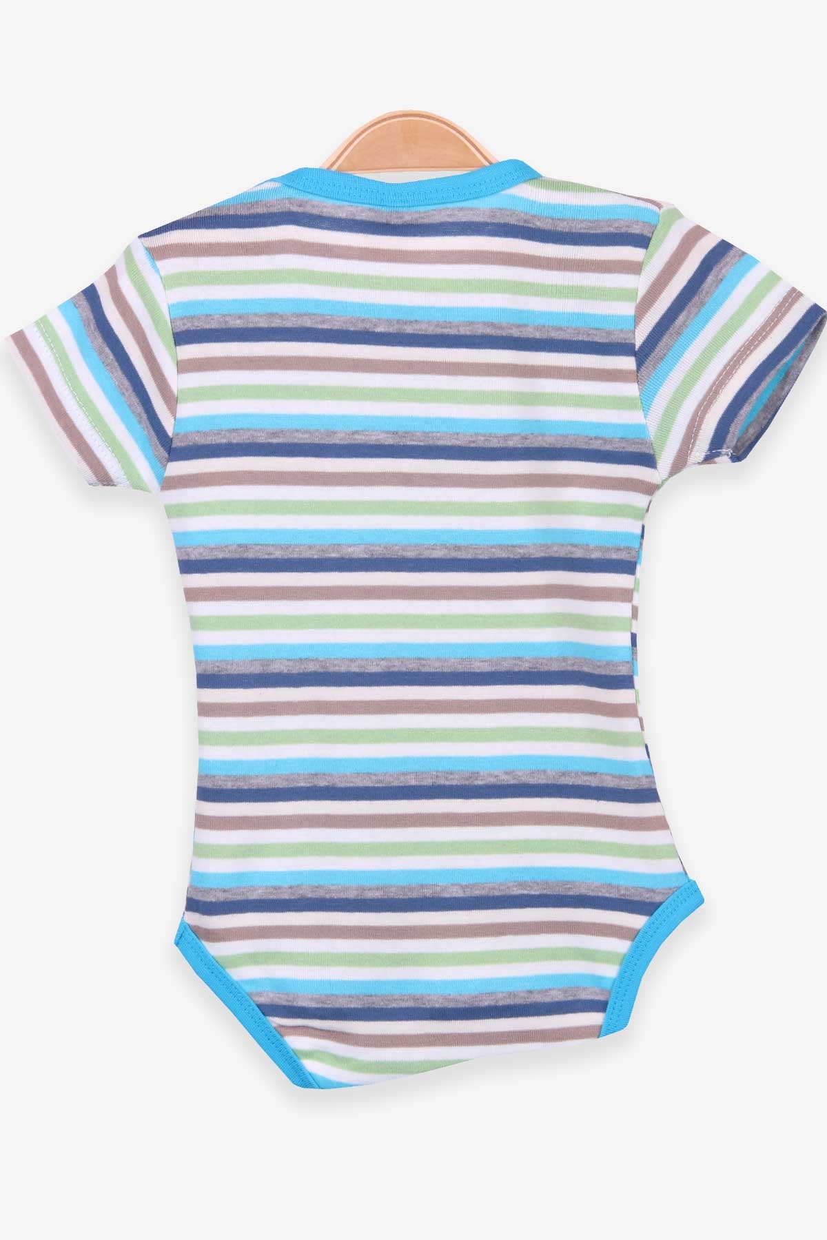 Breeze Erkek Bebek Çıtçıtlı Body Çizgili Karışık Renk (9 Ay-3 Yaş)