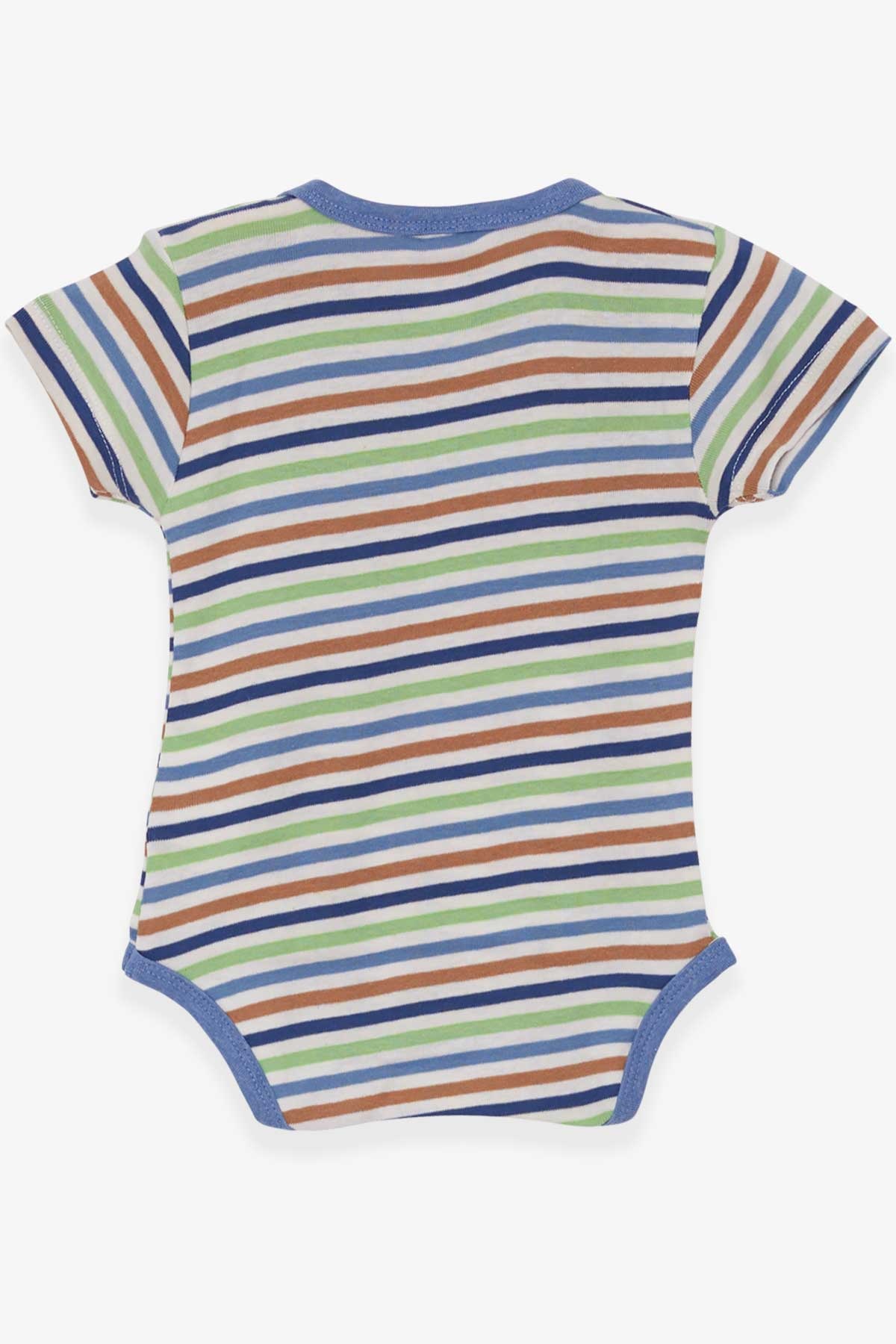 Breeze Erkek Bebek Çıtçıtlı Body Çizgili Karışık Renk (9 Ay-3 Yaş)