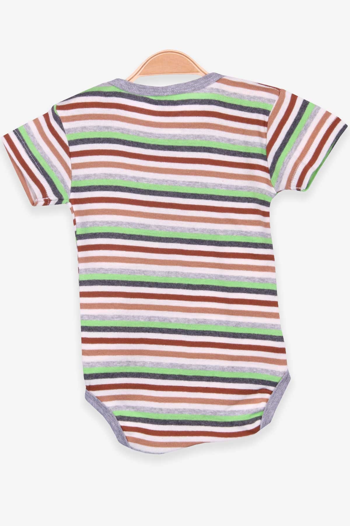 Breeze Erkek Bebek Çıtçıtlı Body Çizgili Karışık Renk (9 Ay-3 Yaş)
