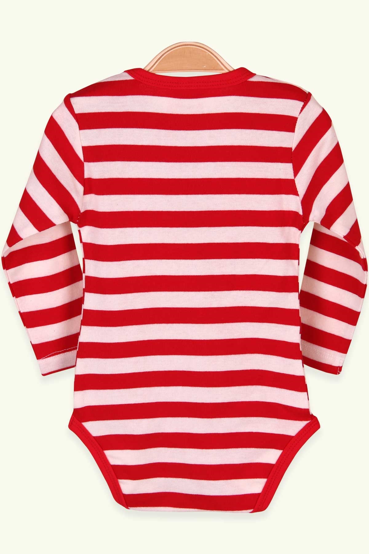 Breeze Erkek Bebek Çıtçıtlı Body Çizgili Kırmızı (9 Ay-3 Yaş)