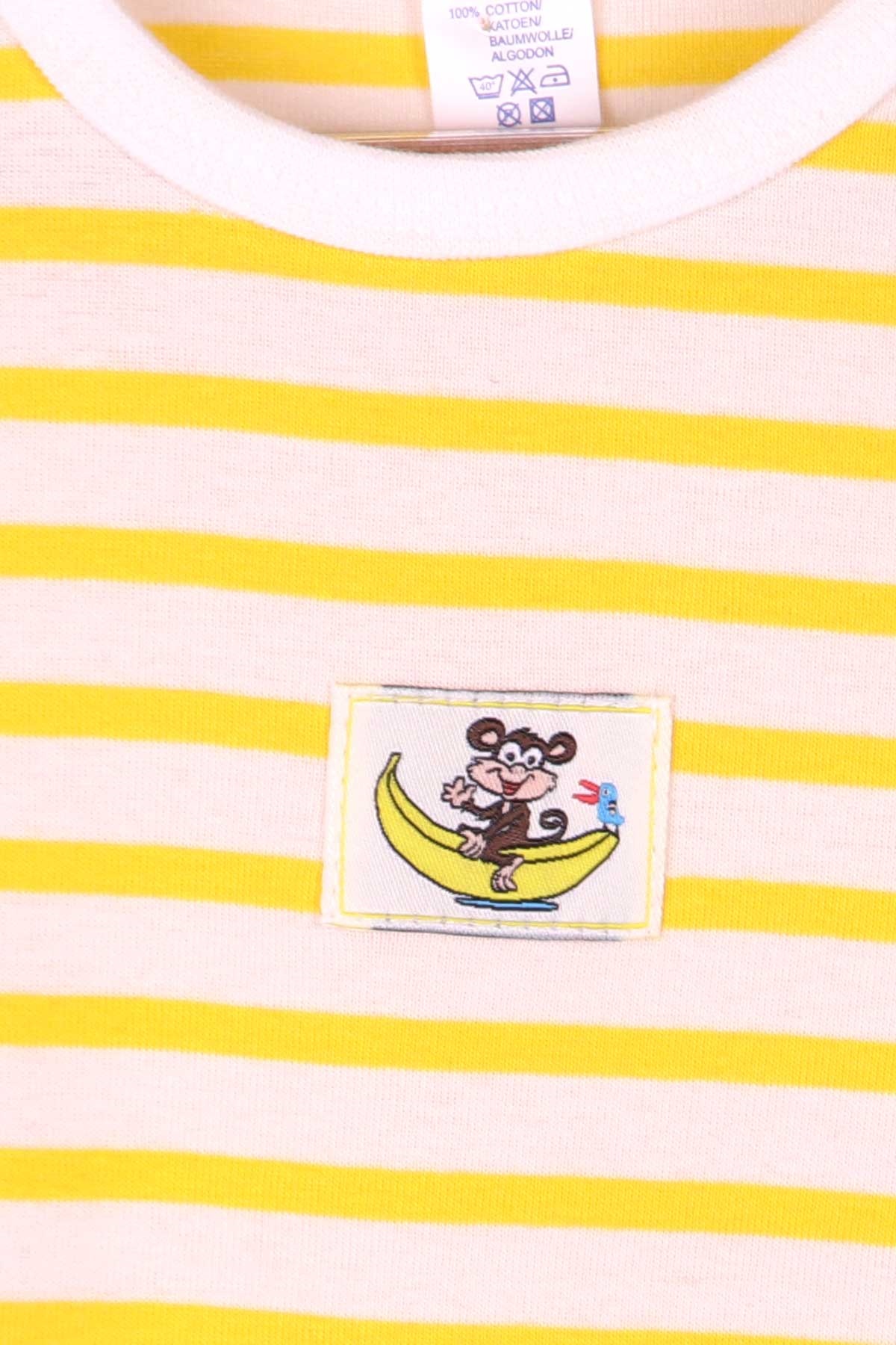 Breeze Erkek Bebek Çıtçıtlı Body Çizgili Sarı (9 Ay-3 Yaş)