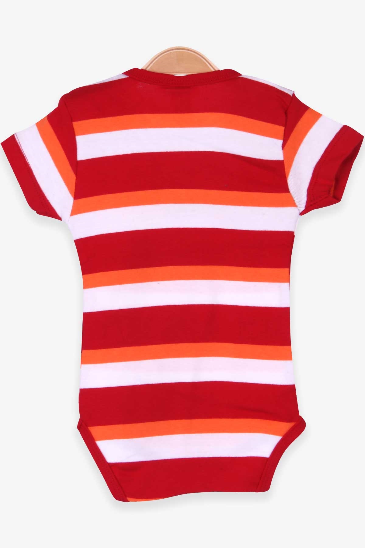 Breeze Erkek Bebek Çıtçıtlı Body Çizgili Kırmızı (9 Ay-3 Yaş)