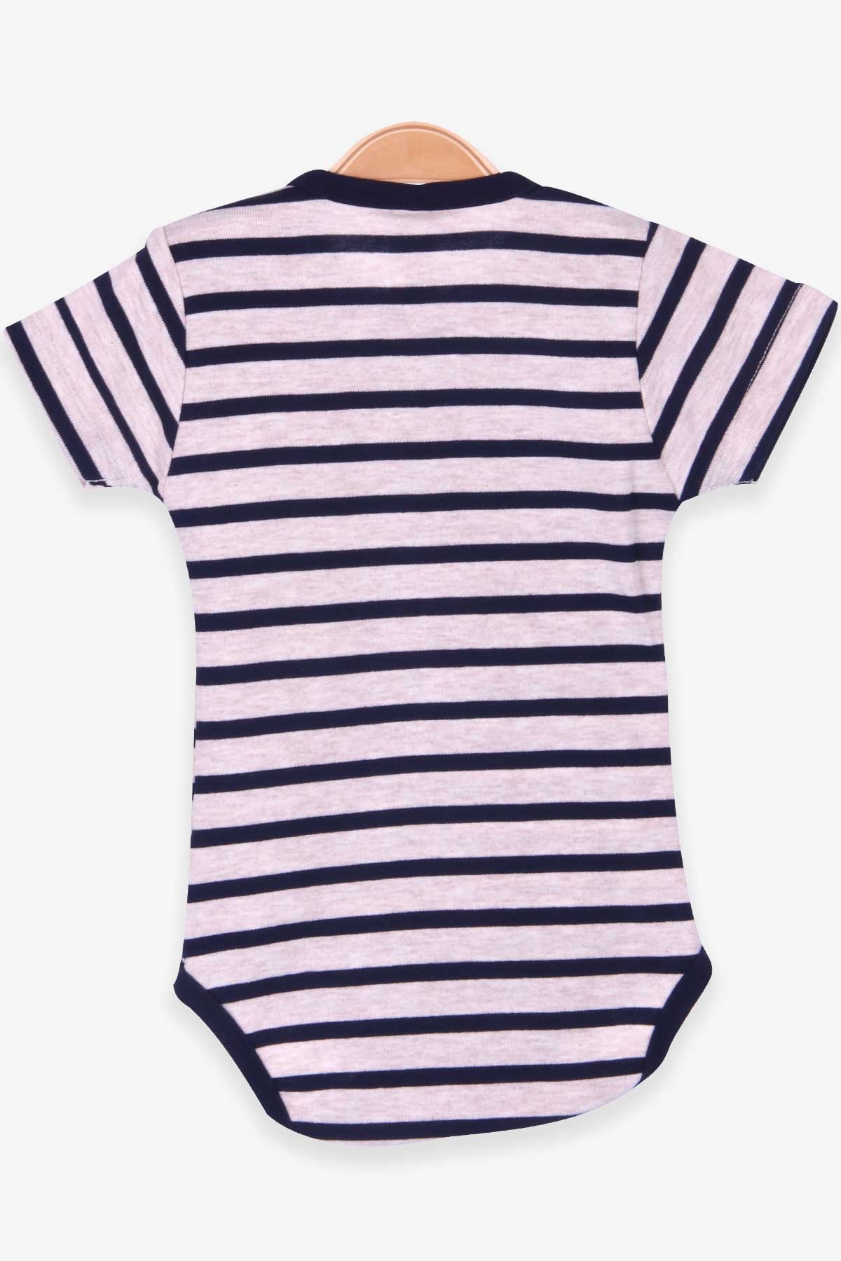 Breeze Erkek Bebek Çıtçıtlı Body Çizgili Bej (9 Ay-3 Yaş)