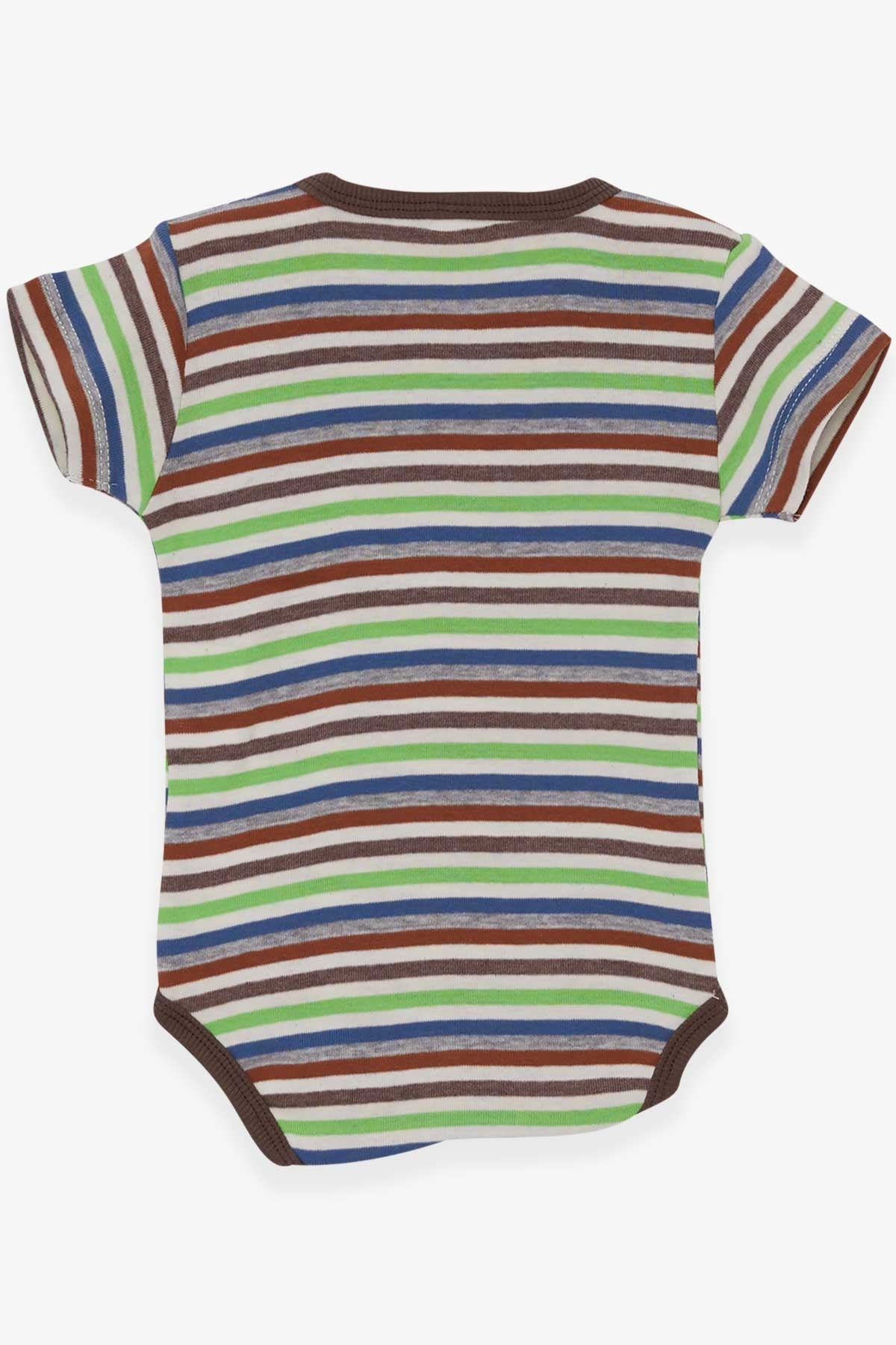Breeze Erkek Bebek Çıtçıtlı Body Çizgili Karışık Renk (9 Ay-3 Yaş)
