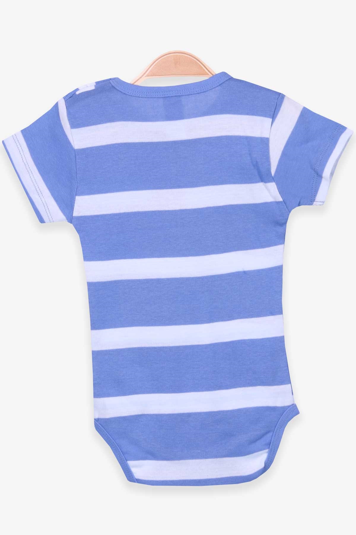 Breeze Erkek Bebek Çıtçıtlı Body Çizgili Mavi (9 Ay-3 Yaş)