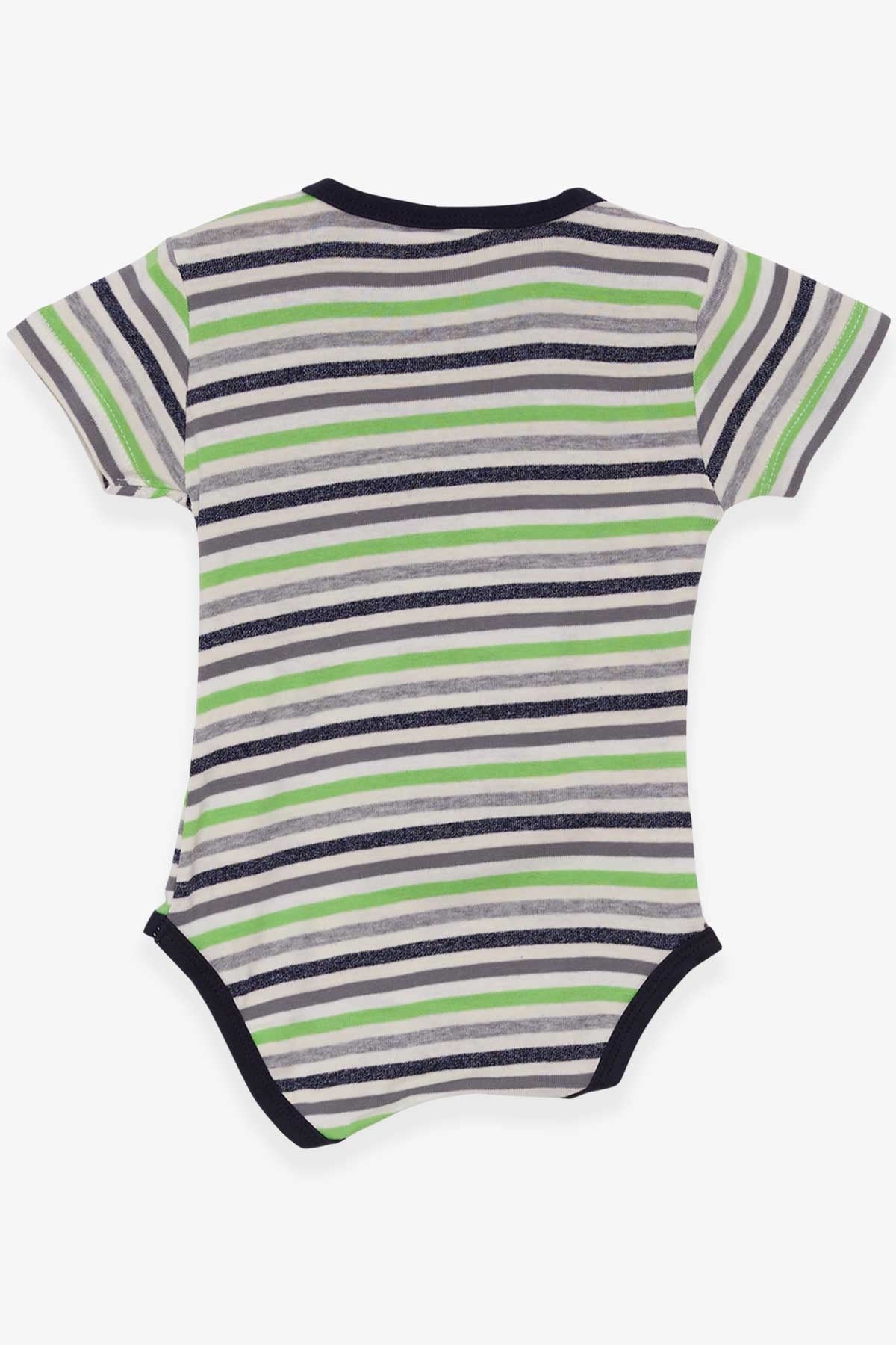 Breeze Erkek Bebek Çıtçıtlı Body Çizgili Karışık Renk (9 Ay-3 Yaş)