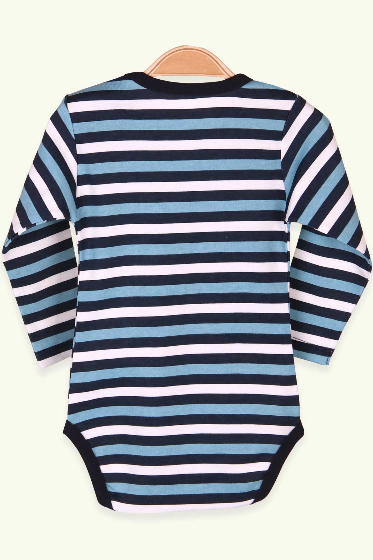 Breeze Erkek Bebek Çitçitli Body Çizgili Karisik Renk (9 Ay-3 Yaş)
