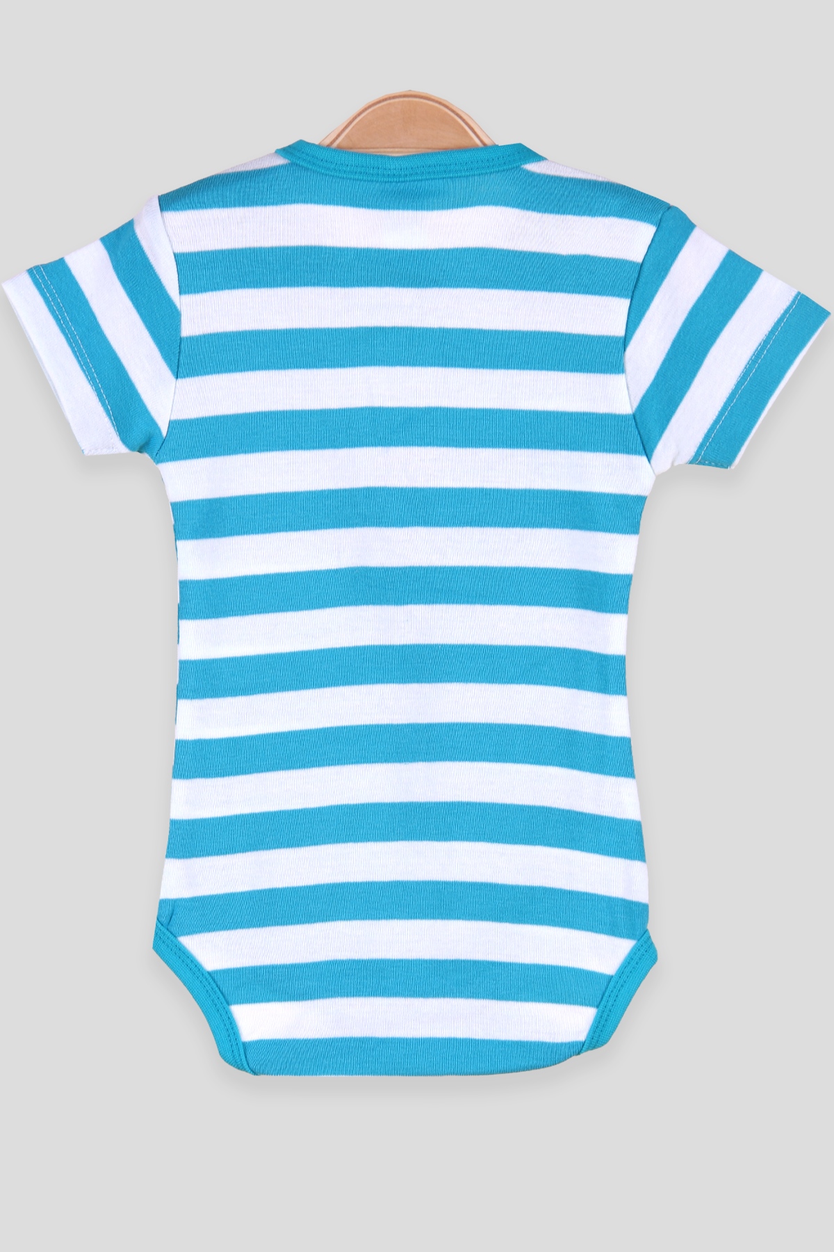 Breeze Erkek Bebek Çıtçıtlı Body Çizgili Turkuaz (9 Ay-3 Yaş)