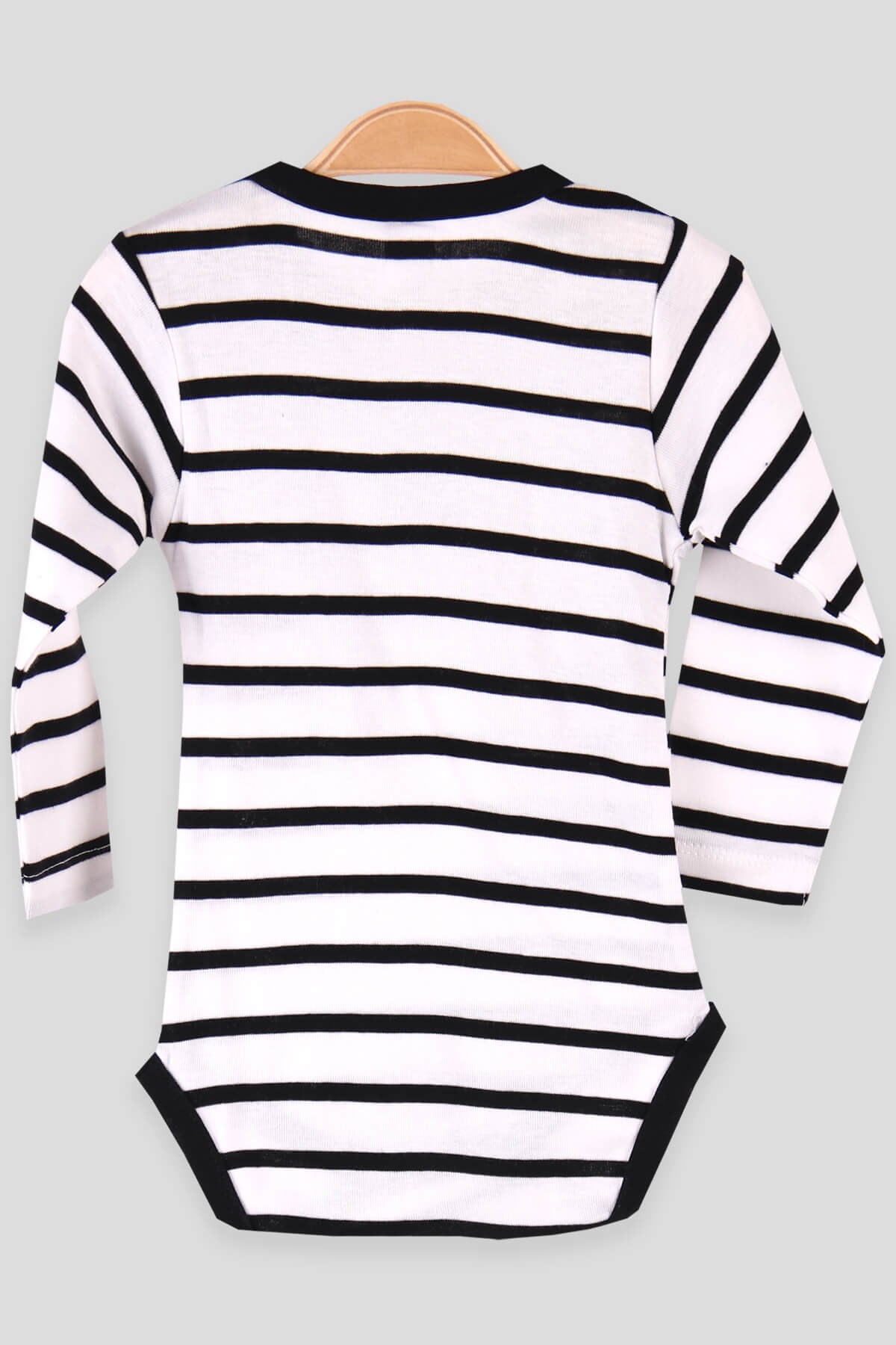 Breeze Erkek Bebek Çıtçıtlı Body Çizgili Siyah (9 Ay-3 Yaş)
