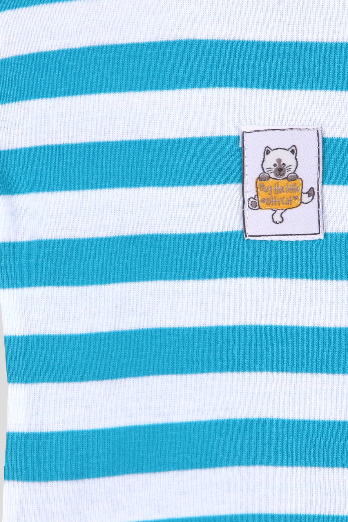 Breeze Erkek Bebek Çıtçıtlı Body Çizgili Turkuaz (9 Ay-3 Yaş)