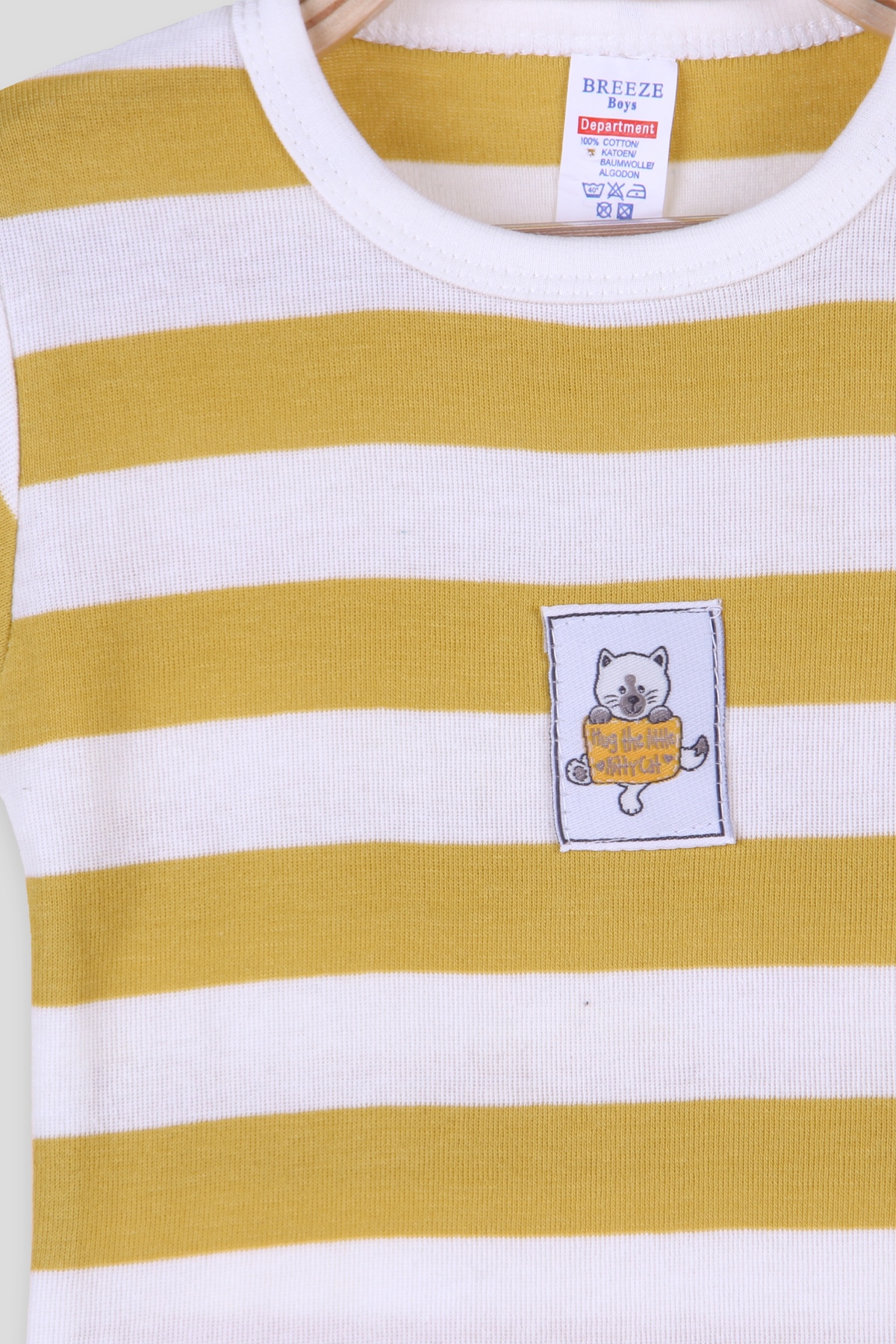 Breeze Erkek Bebek Çıtçıtlı Body Çizgili Yeşil (9 Ay-3 Yaş)