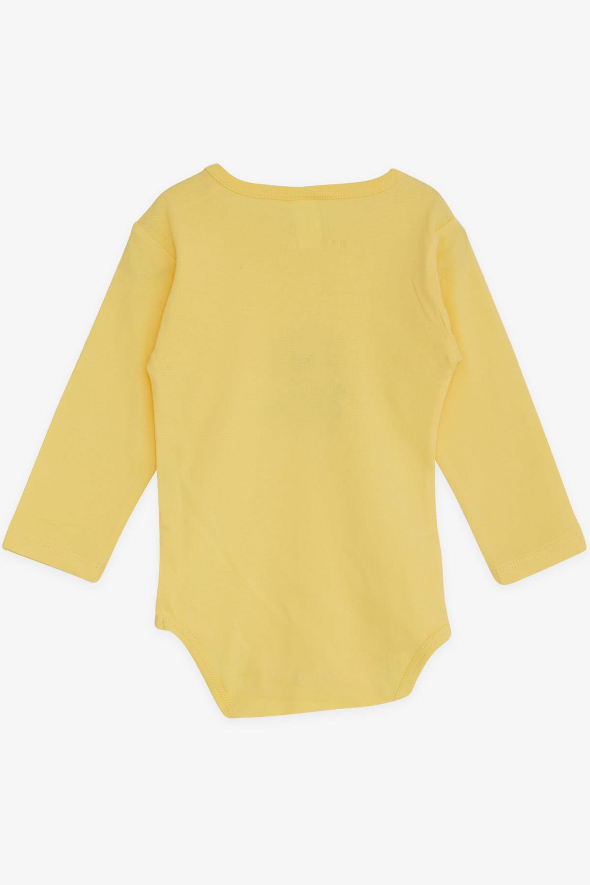 Breeze Erkek Bebek Çıtçıtlı Body Eğlenceli Köpekcik Baskılı Sarı (9 Ay-3 Yaş)