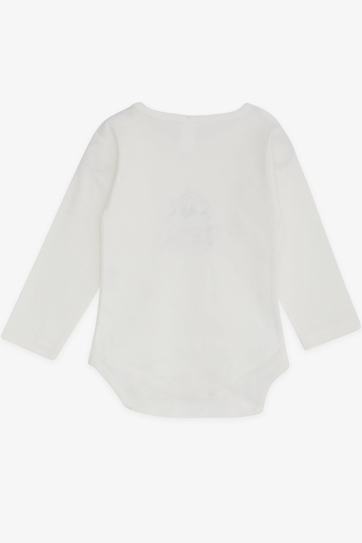 Breeze Erkek Bebek Çıtçıtlı Body Eğlenceli Köpekcik Baskılı Ekru (9 Ay-3 Yaş)