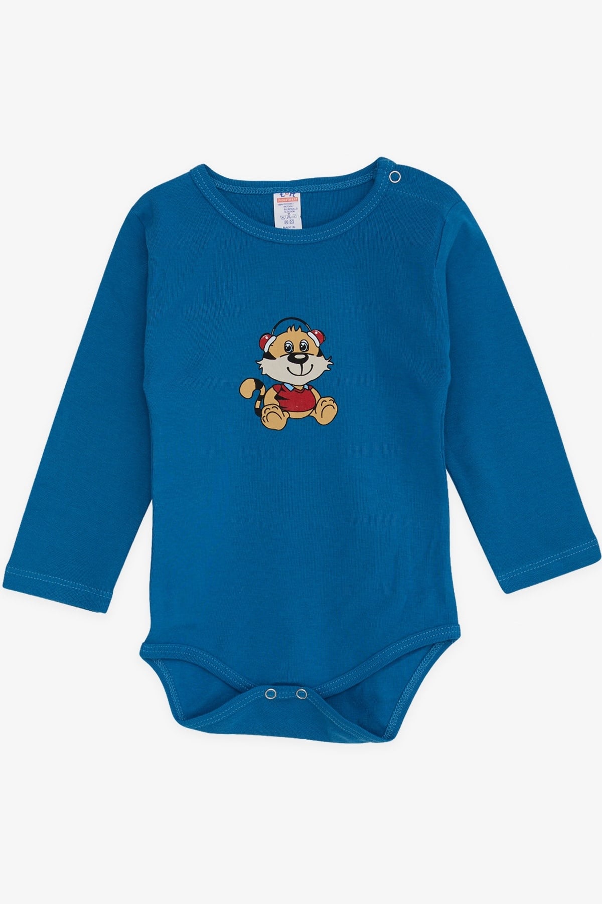 Breeze Erkek Bebek Çıtçıtlı Body Eğlenceli Köpekcik Baskılı İndigo (9 Ay-3 Yaş)